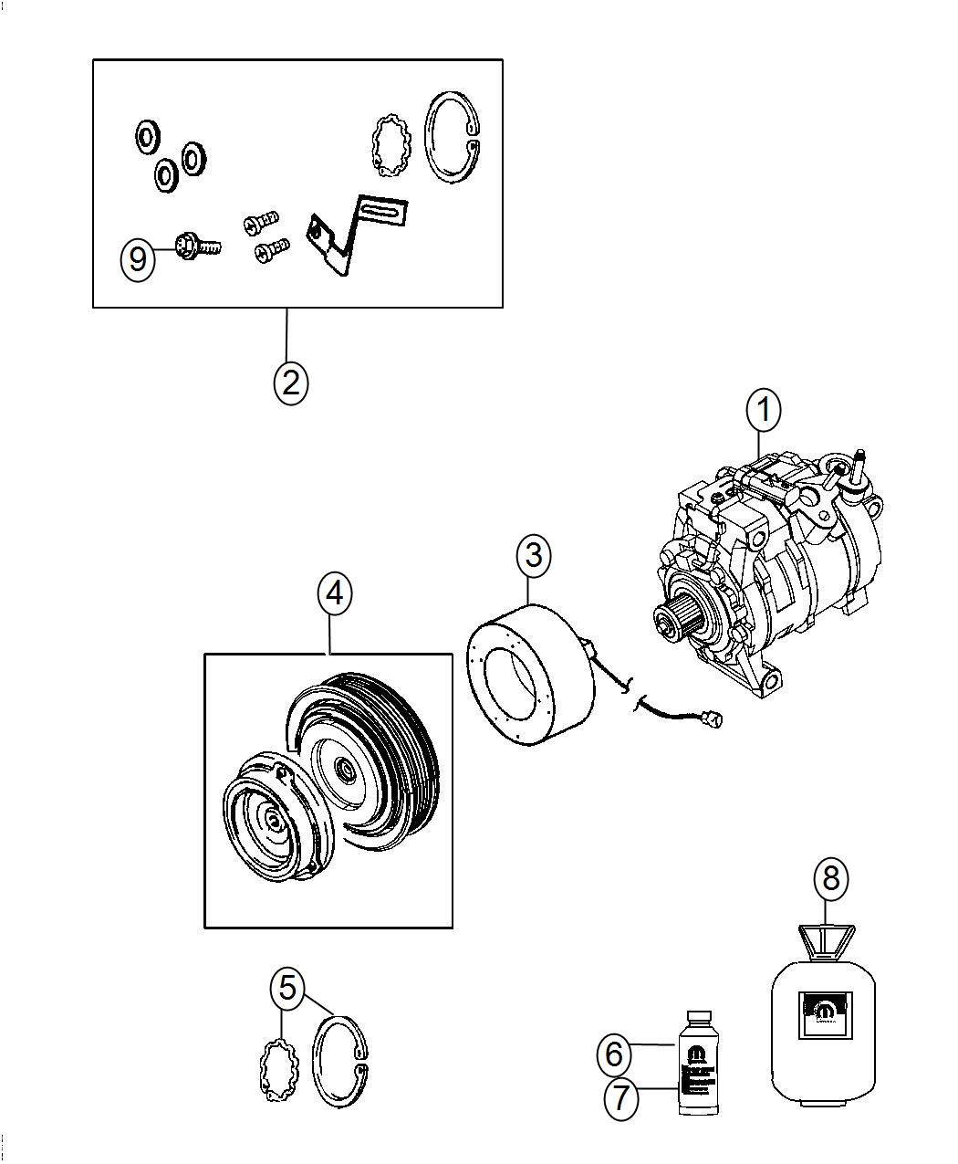 Diagram A/C Compressor. for your Chrysler 300  M