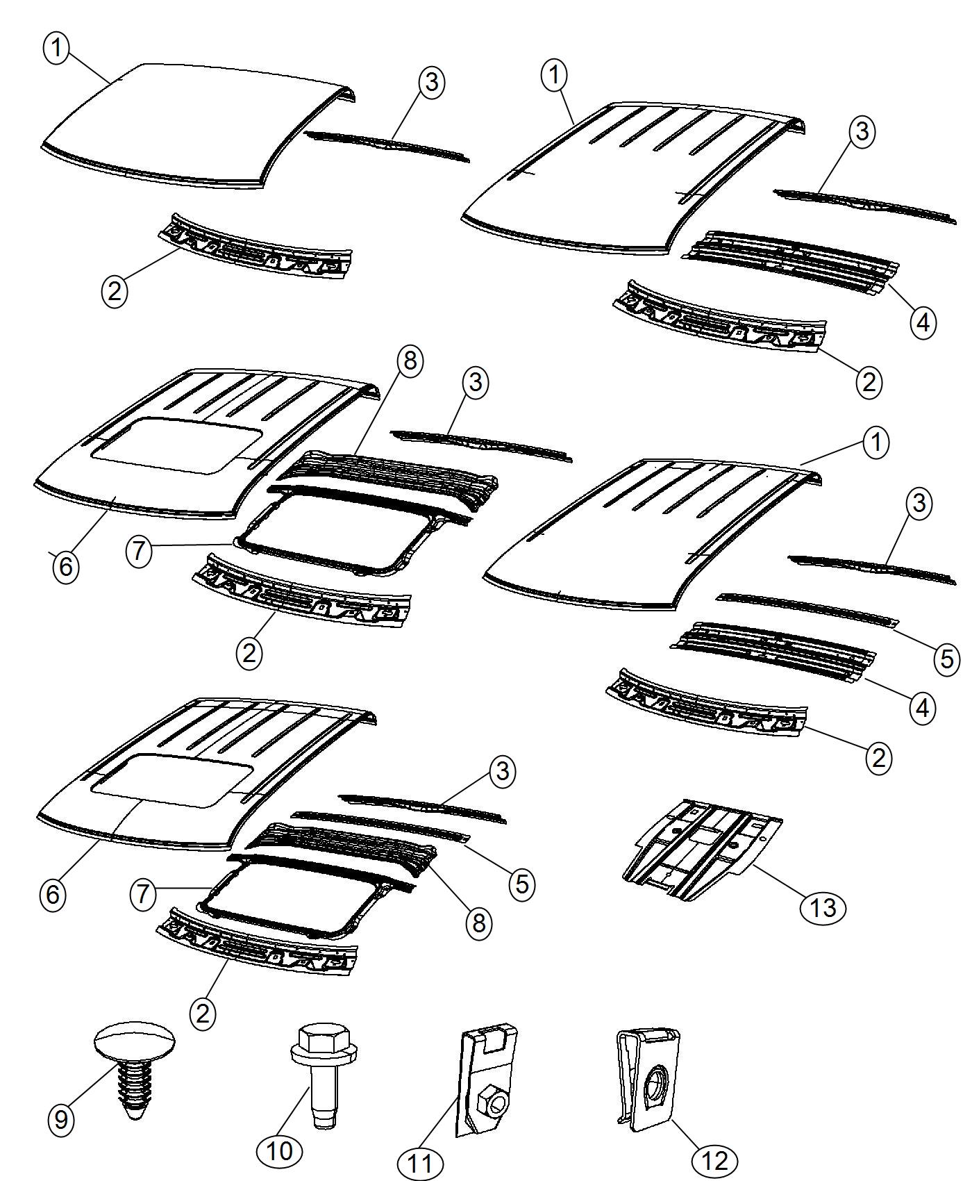 Diagram Panel, Roof. for your 2022 Ram 3500   