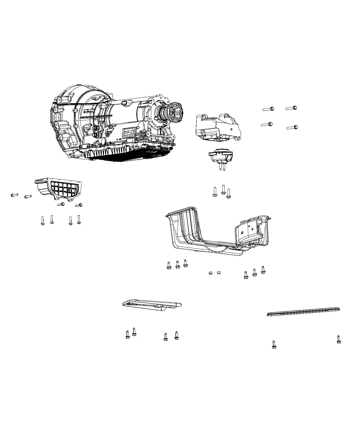 Transmission Support 2WD. Diagram