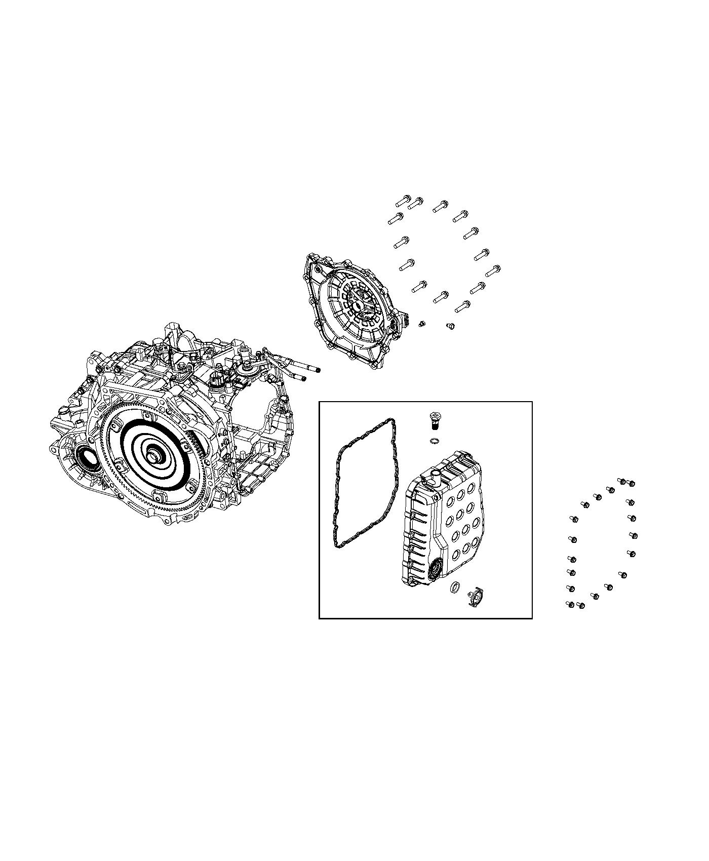 Diagram Oil Pan, Cover And Related Parts. for your 2000 Chrysler 300  M 