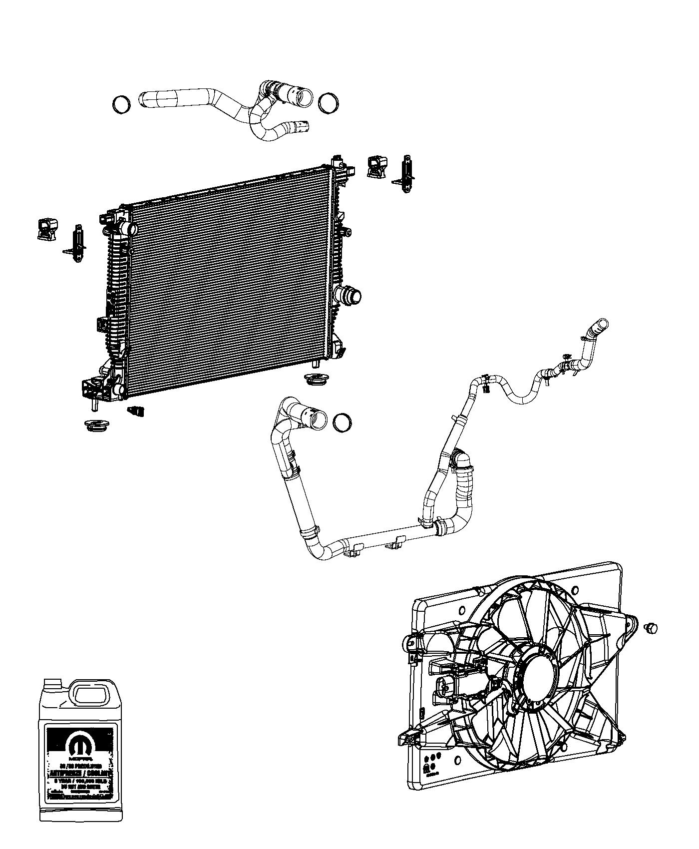 Diagram Radiator and Related Parts. for your 2013 Dodge Dart   