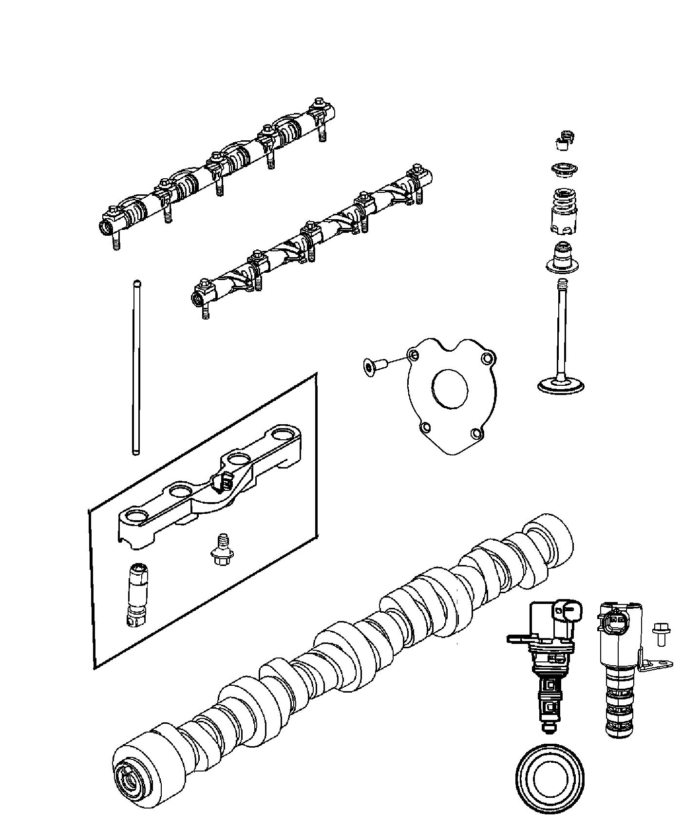 Diagram Camshaft And Valvetrain 5.7L [5.7L V8 HEMI MDS VCT Engine]. for your 2002 Chrysler 300 M  