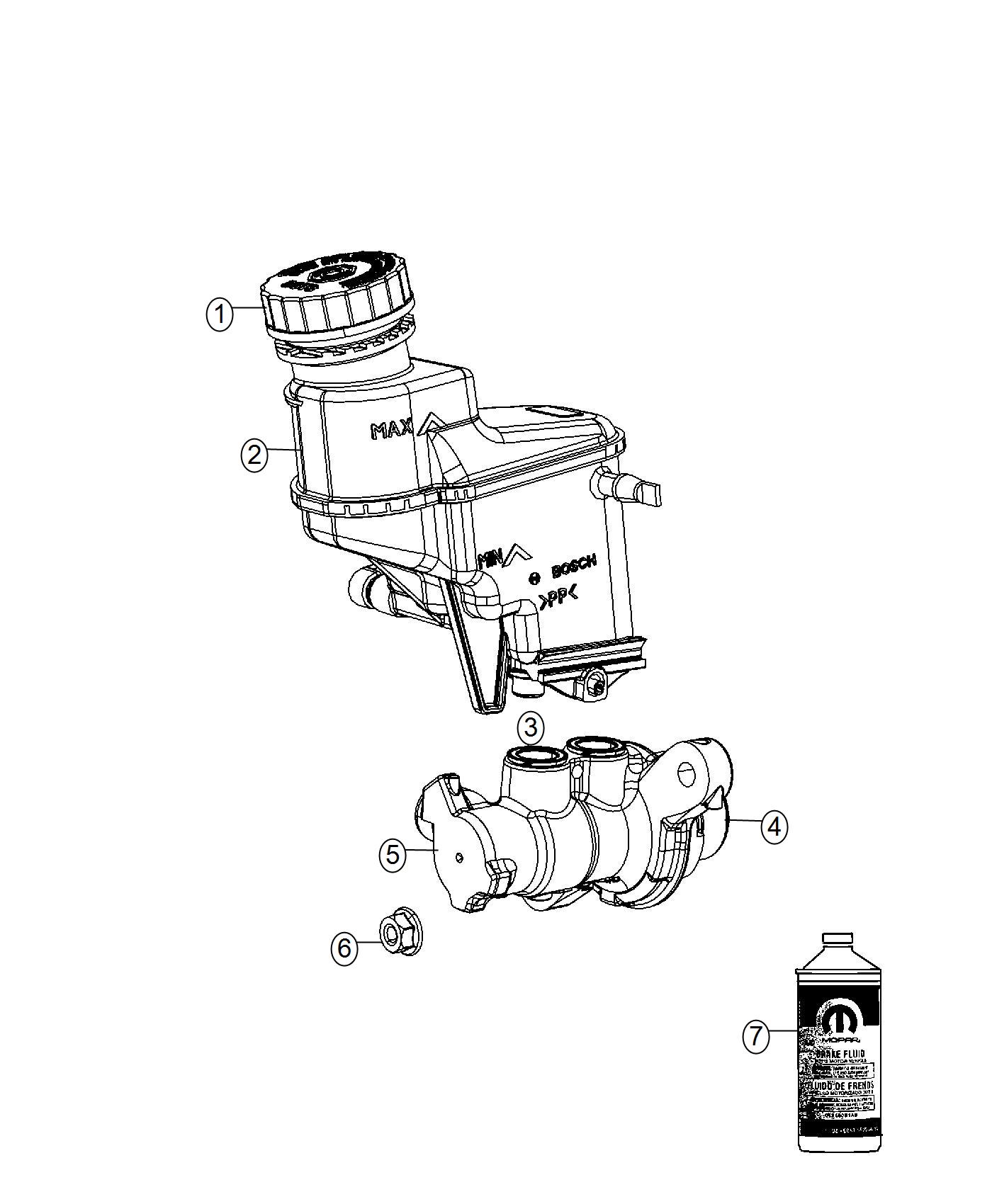 Diagram Master Cylinder. for your 2000 Chrysler 300  M 