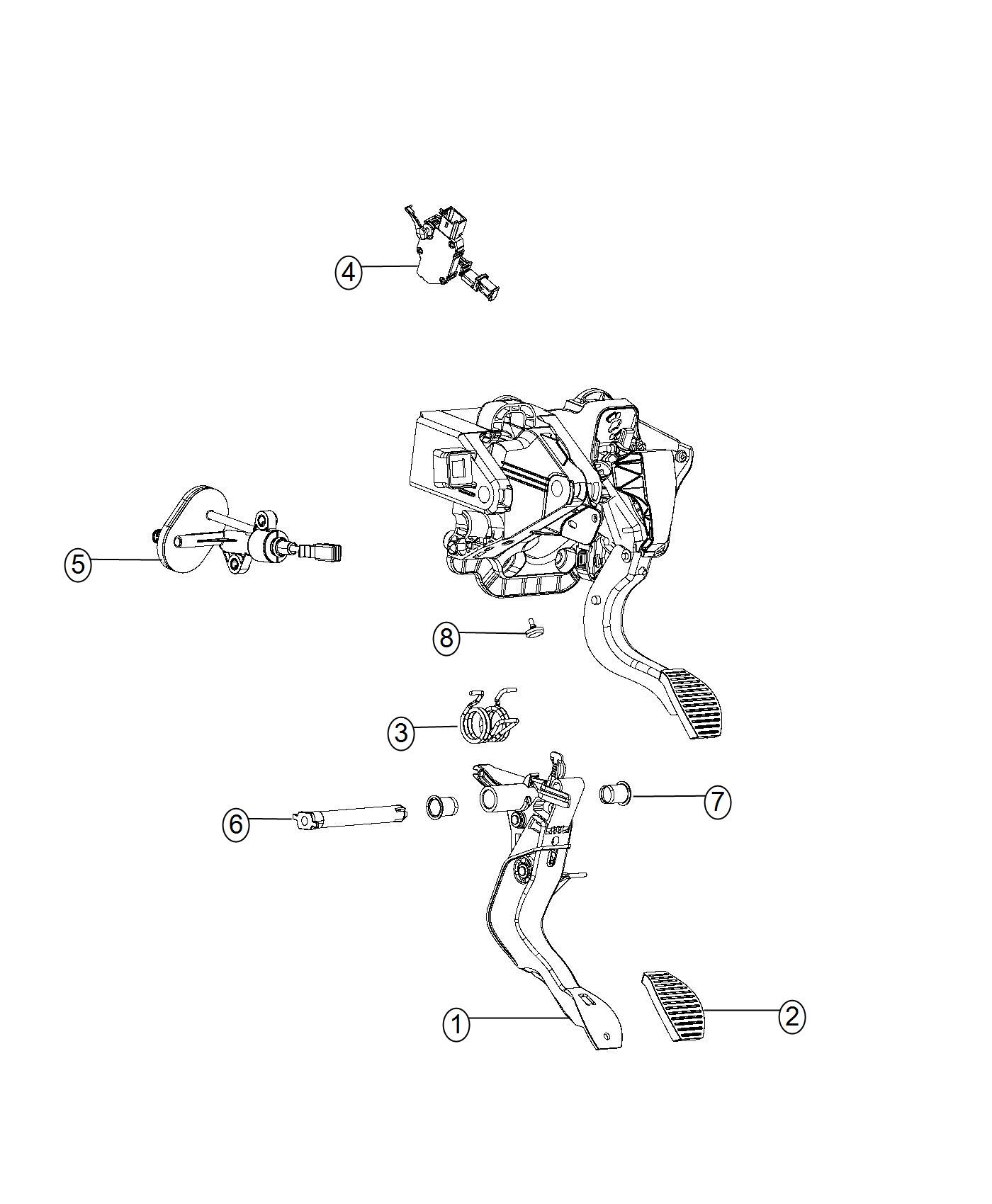 Diagram Pedal, Clutch. for your Fiat 500L  