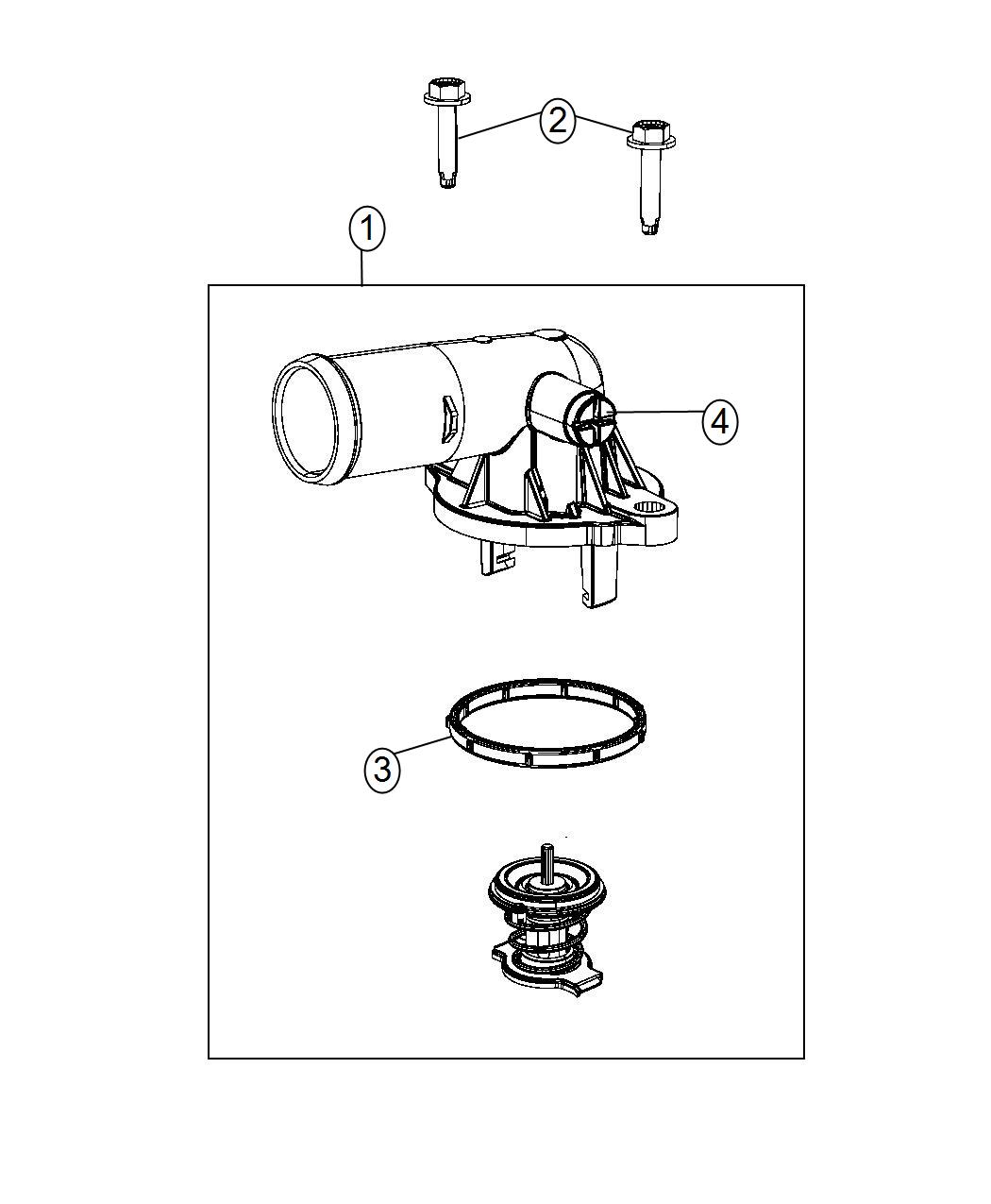 Diagram Thermostat and Related Parts. for your Dodge