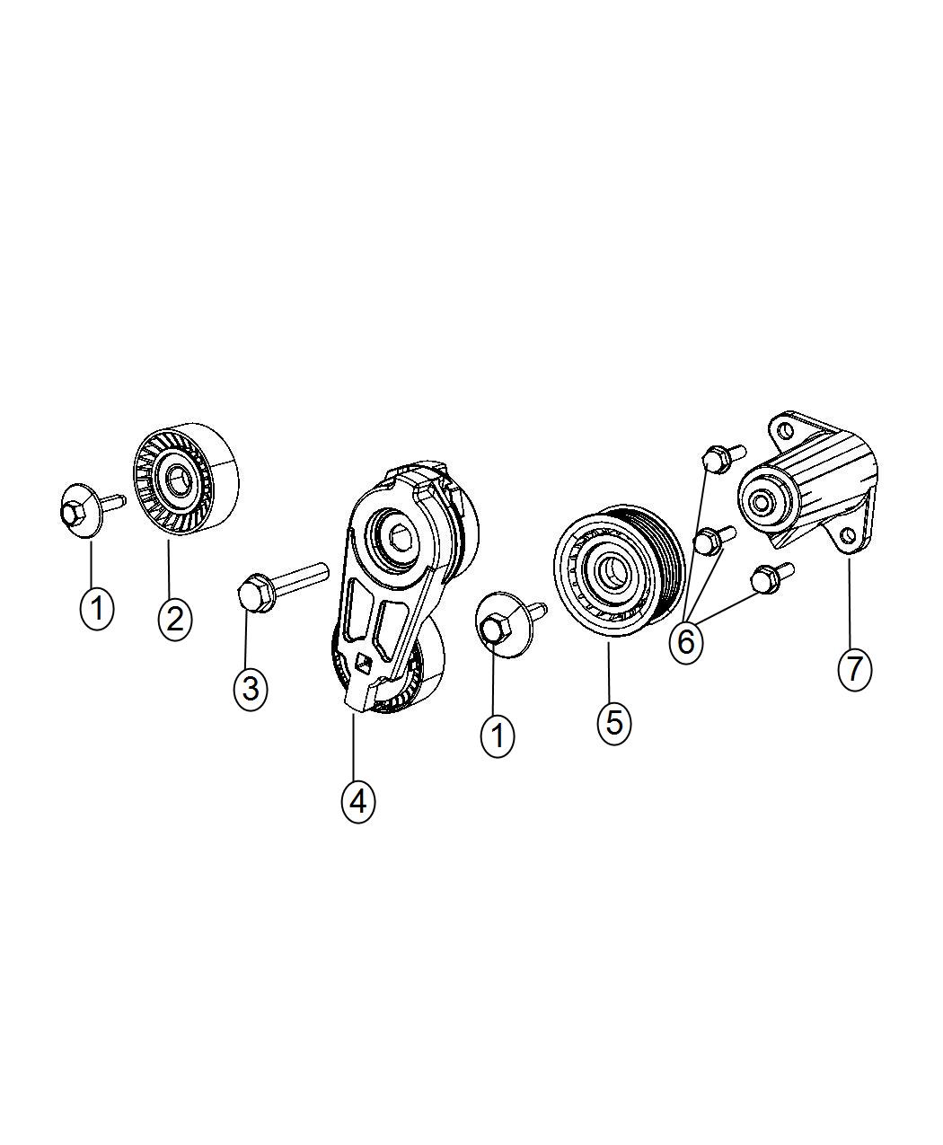 Diagram Pulleys and Related Parts. for your Dodge Charger  