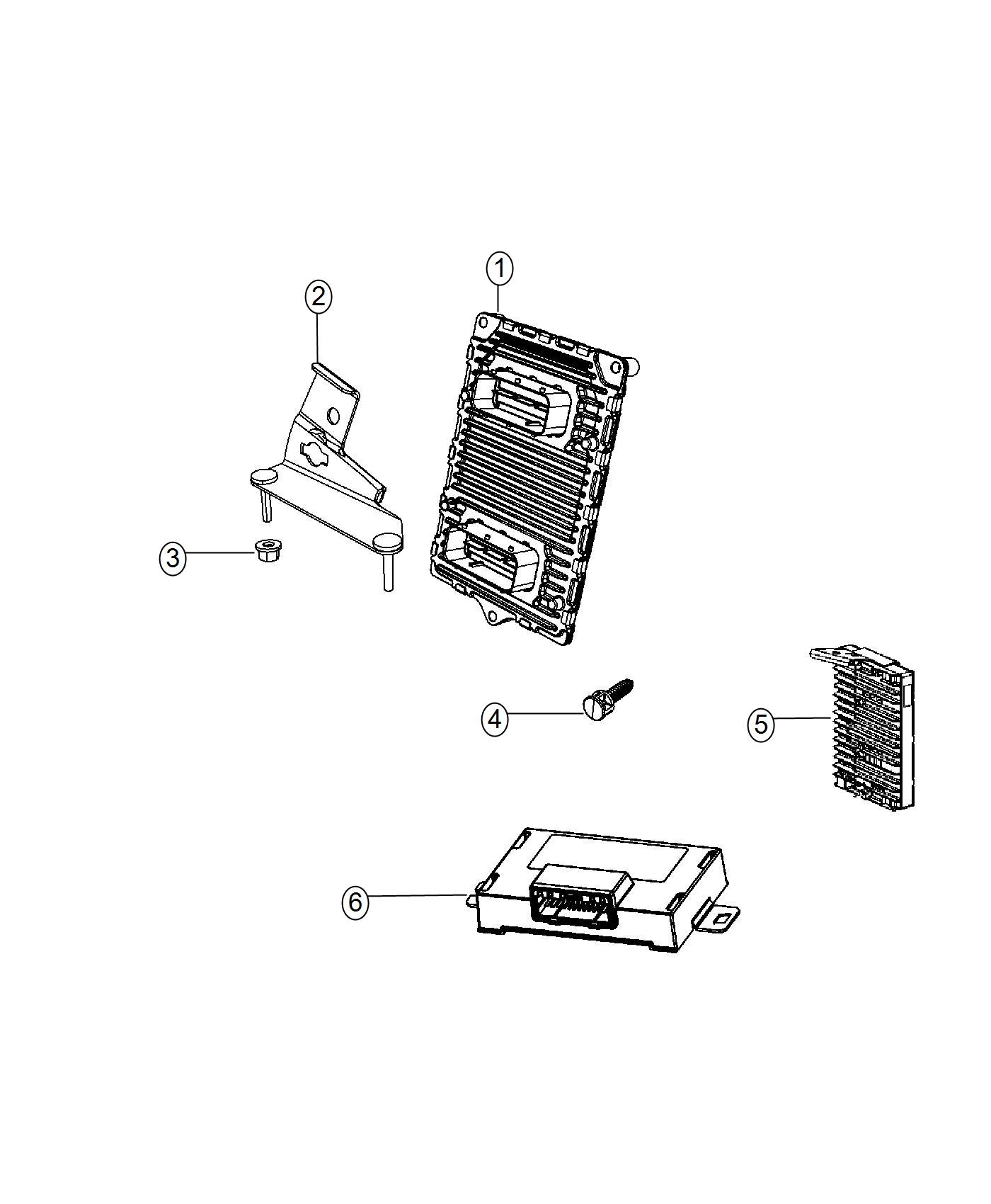 Diagram Modules Engine Compartment. for your 2010 Dodge Charger   