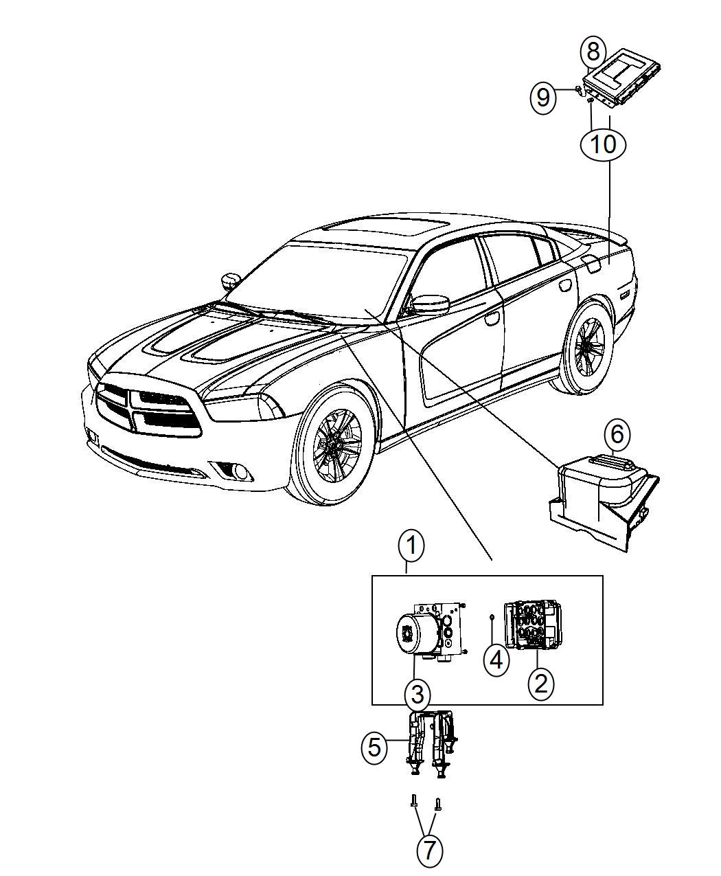 Diagram Modules Brakes, Suspension and Steering. for your 1999 Chrysler 300   