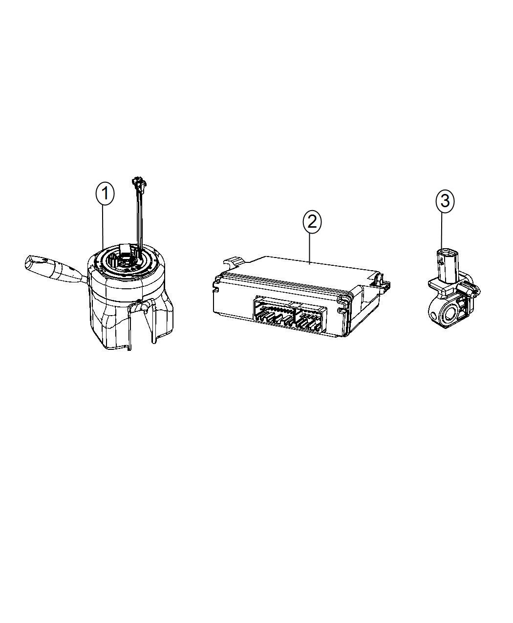 Diagram Air Bag Module, Impact Sensors, and Clockspring. for your 2008 Chrysler 300   