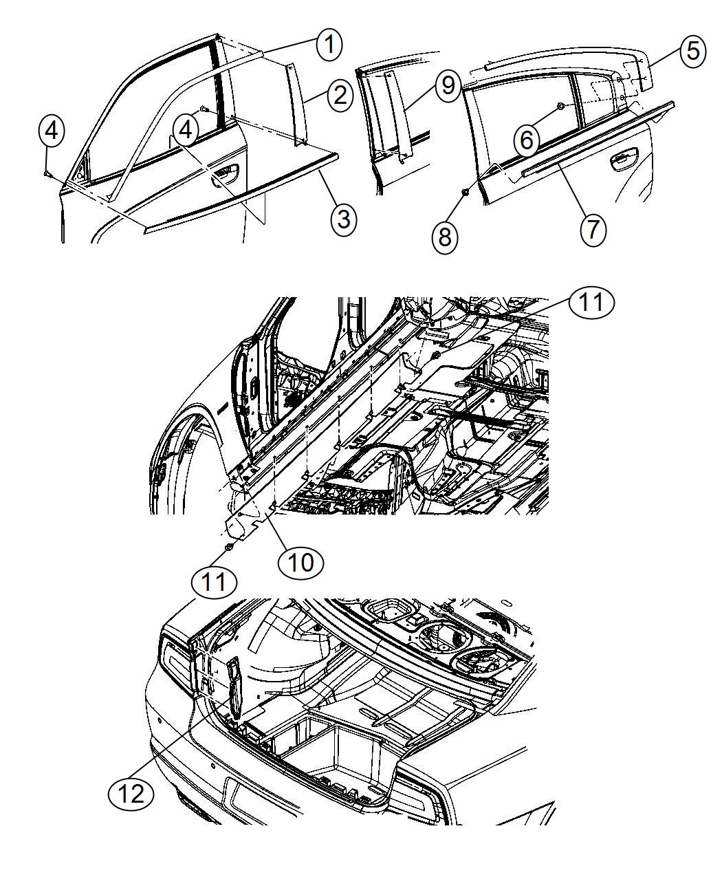 Diagram Exterior Ornamentation. for your Dodge Charger  