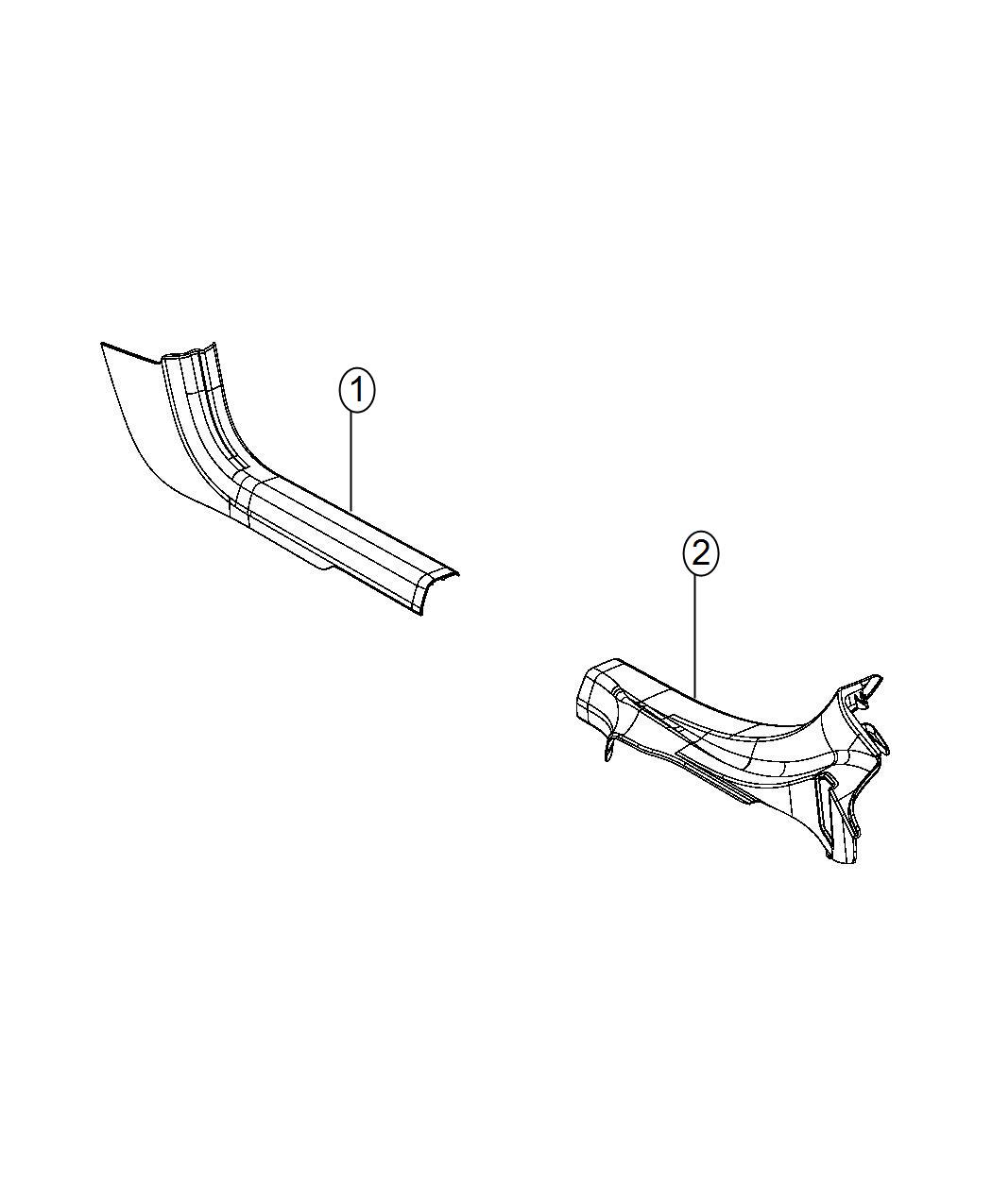 Diagram Cowl Side Panel and Scuff Plates. for your Dodge