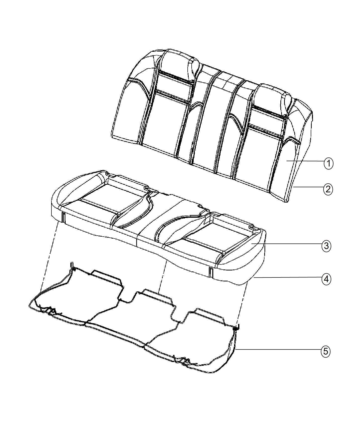 Diagram Rear Seat - Bench - Trim Code [C8]. for your Dodge