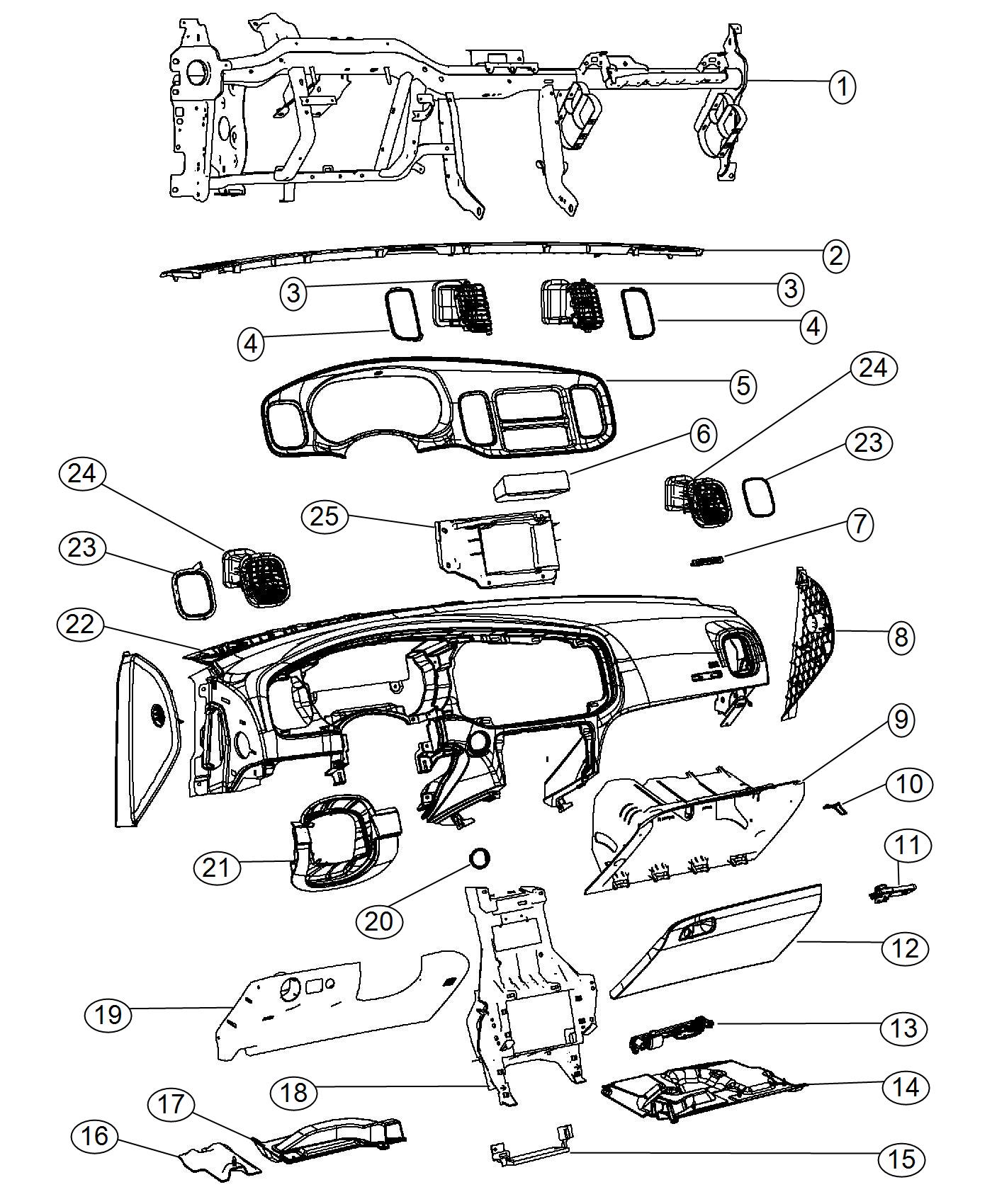 Diagram Instrument Panel. for your Dodge