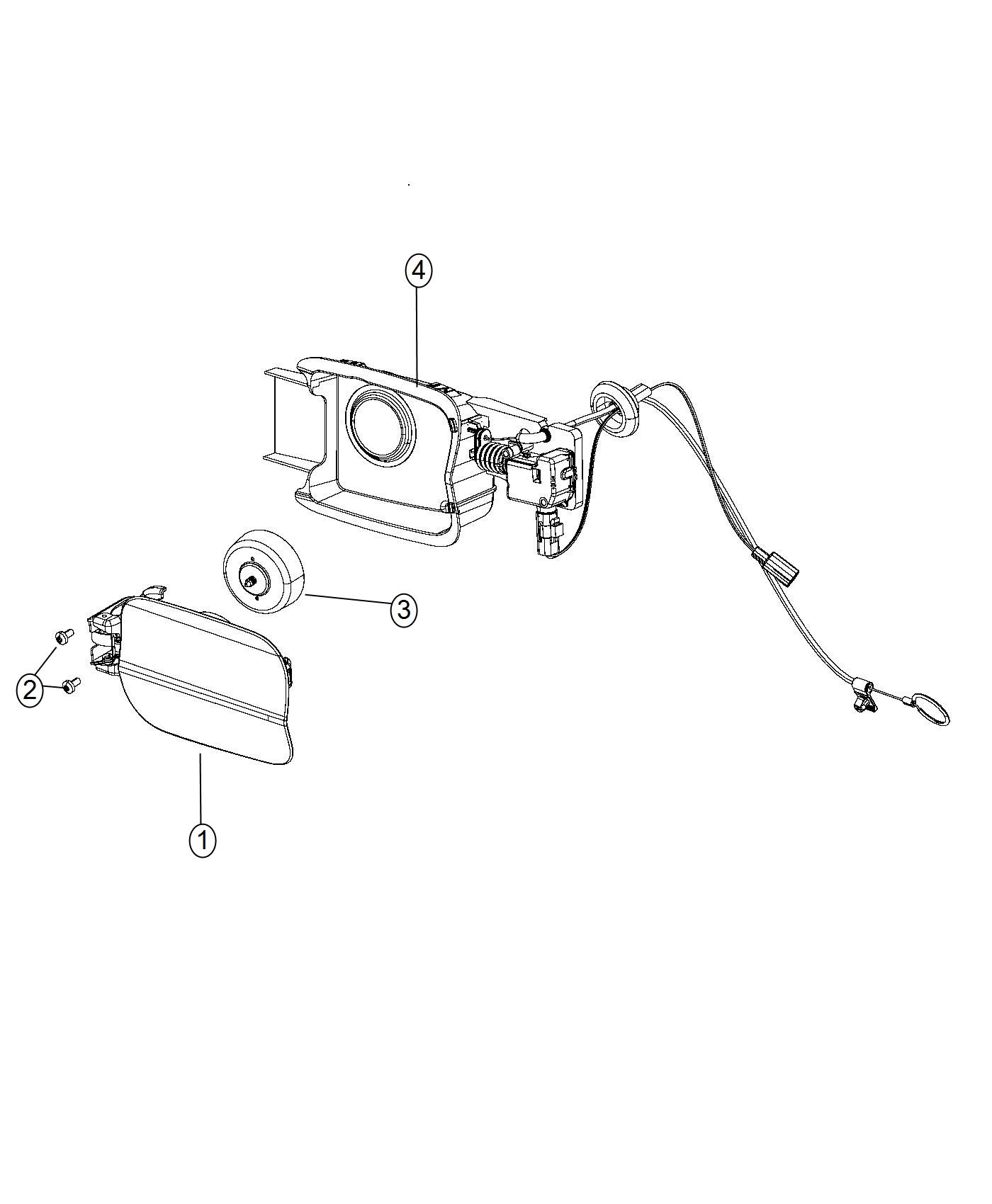 Diagram Fuel Filler Housing and Door. for your Dodge Charger  