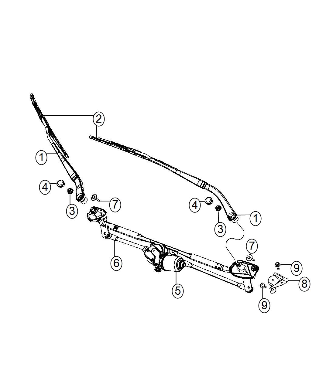 Front Wiper System. Diagram