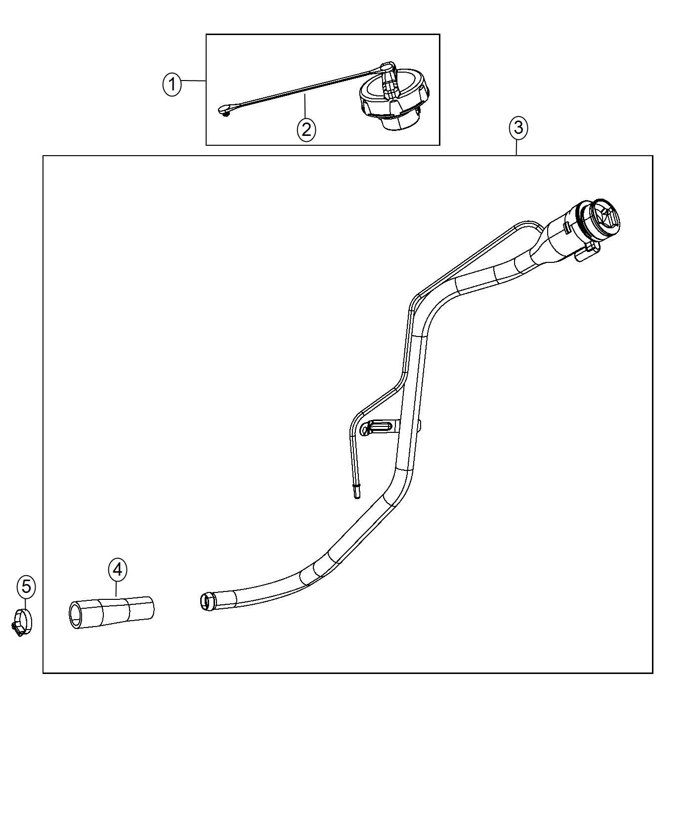 Diagram Fuel Tank Filler Tube. for your Dodge Challenger  