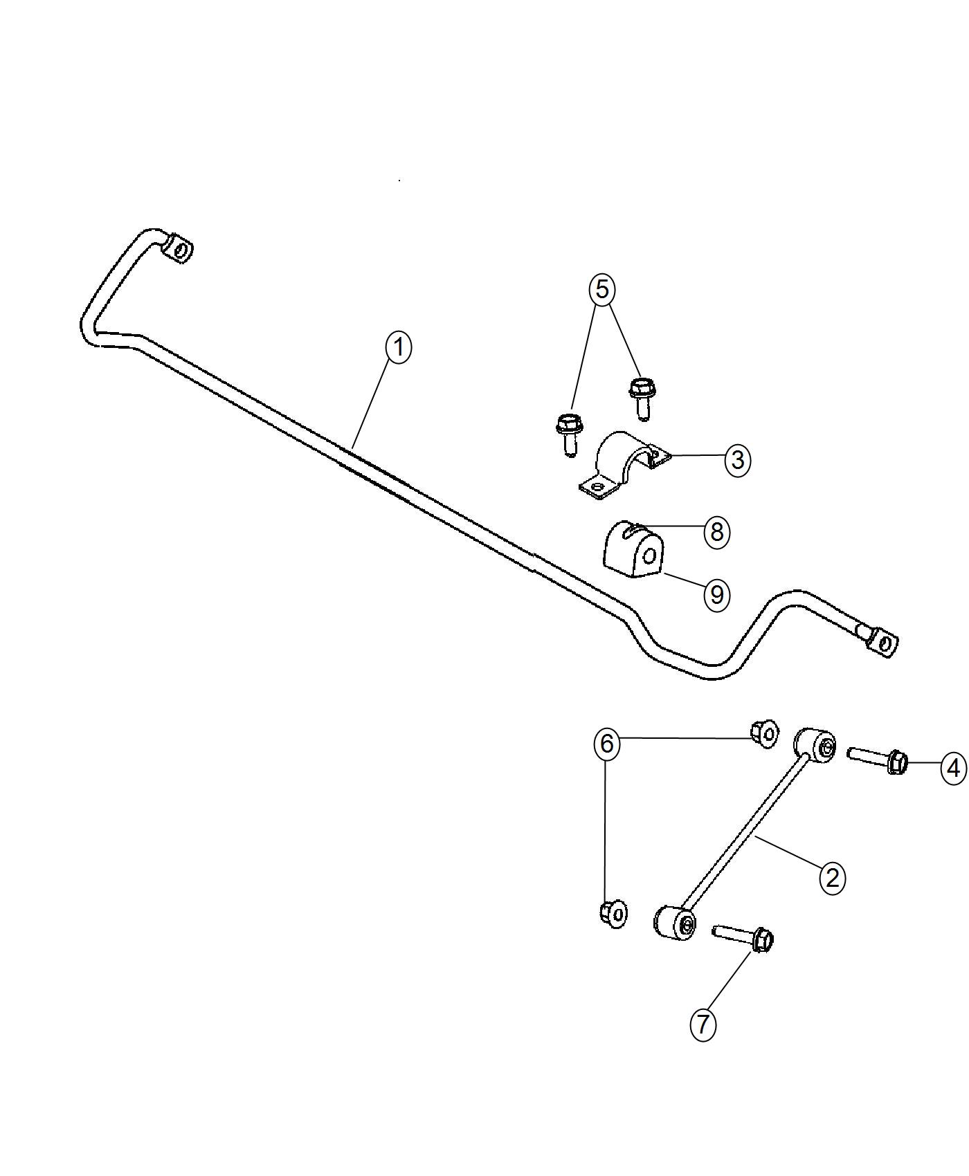 Diagram Stabilizer Bar,Rear. for your 2004 Chrysler 300  M 