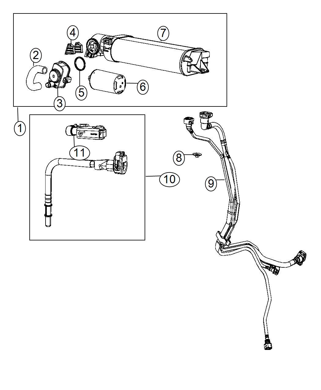 Diagram Vapor Canister and Leak Detection Pump. for your Dodge