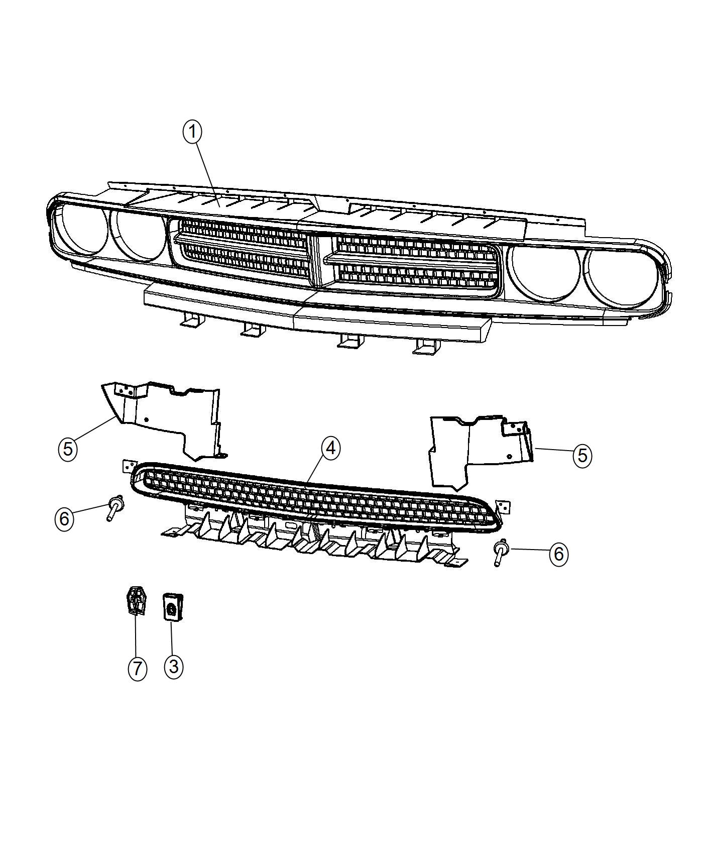 Diagram Grilles. for your 1999 Chrysler 300  M 