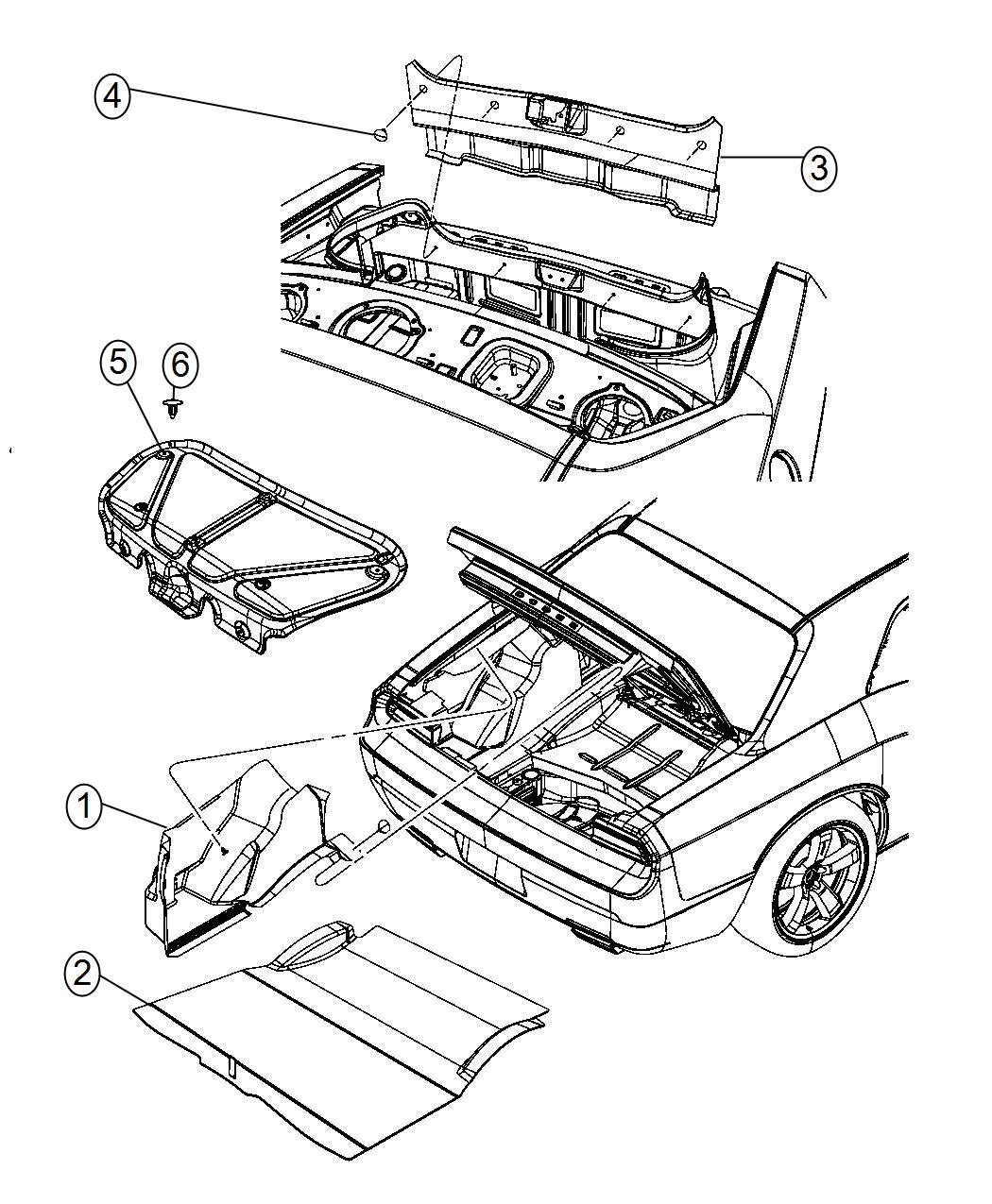 Carpet, Luggage Compartment. Diagram