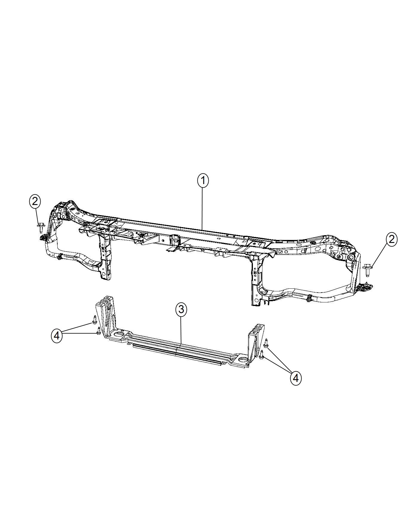 Diagram Radiator Support. for your 2017 Dodge Charger   