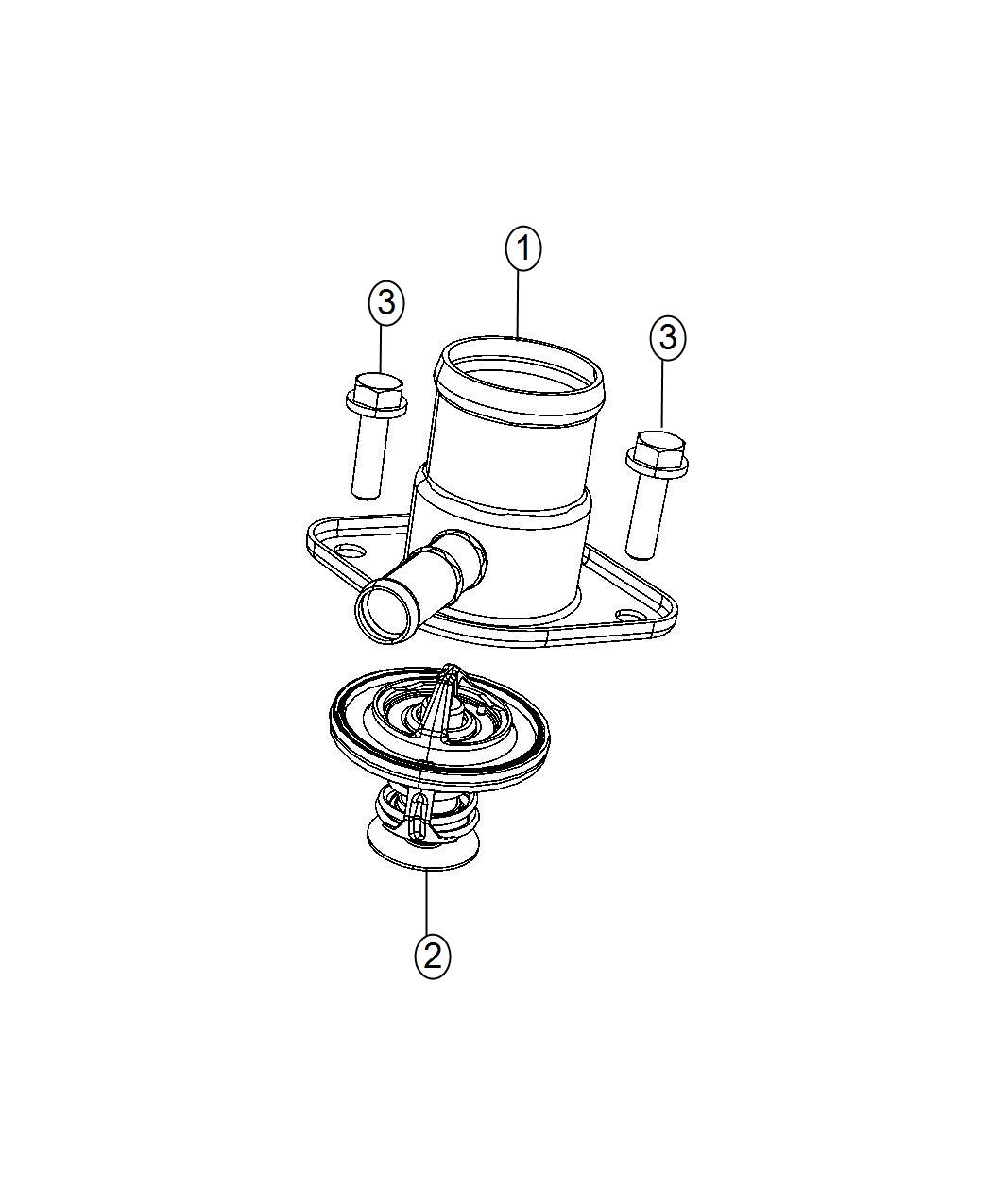 Diagram Thermostat and Related Parts. for your 2000 Chrysler 300 M  