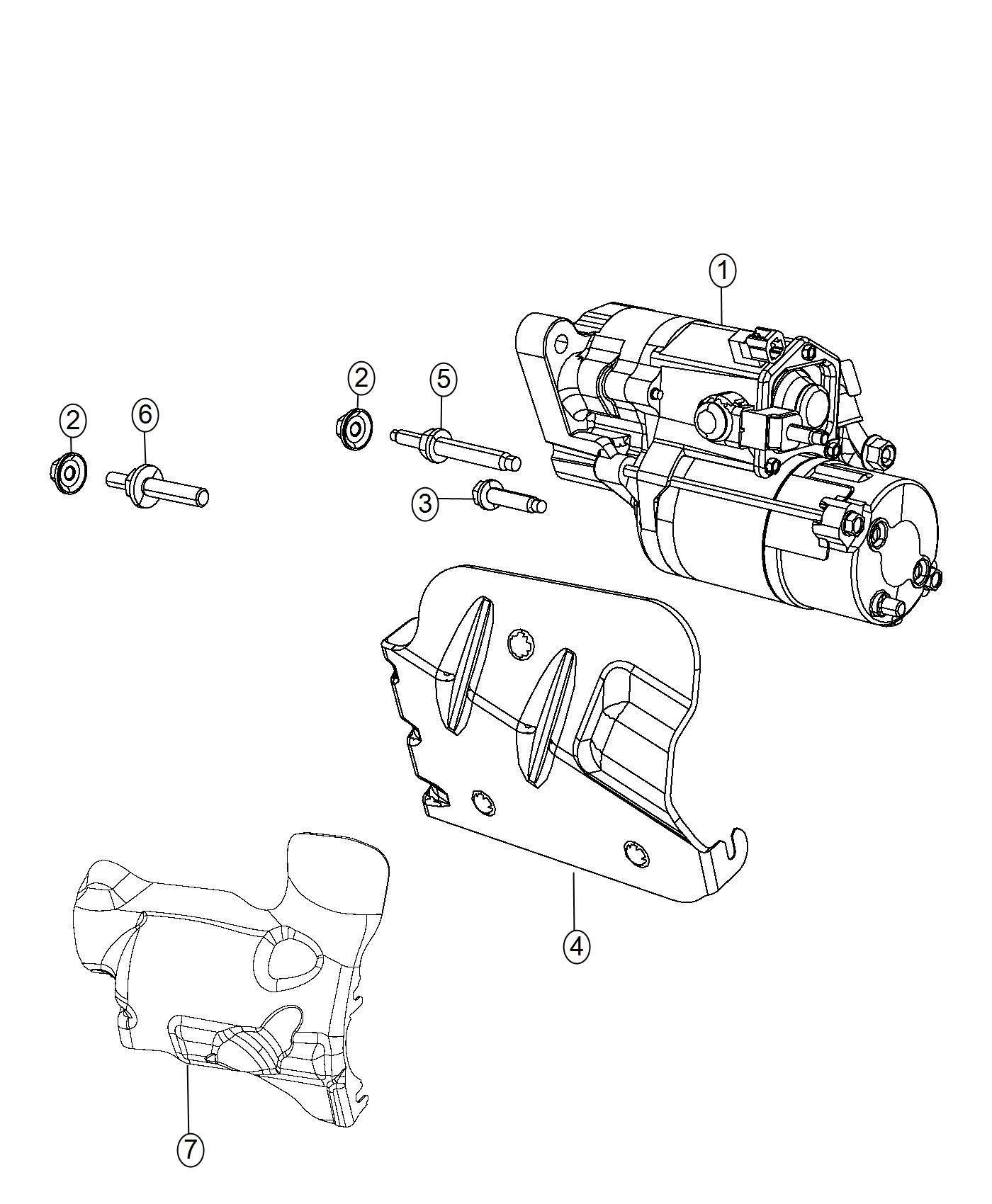 Starter and Related Parts. Diagram