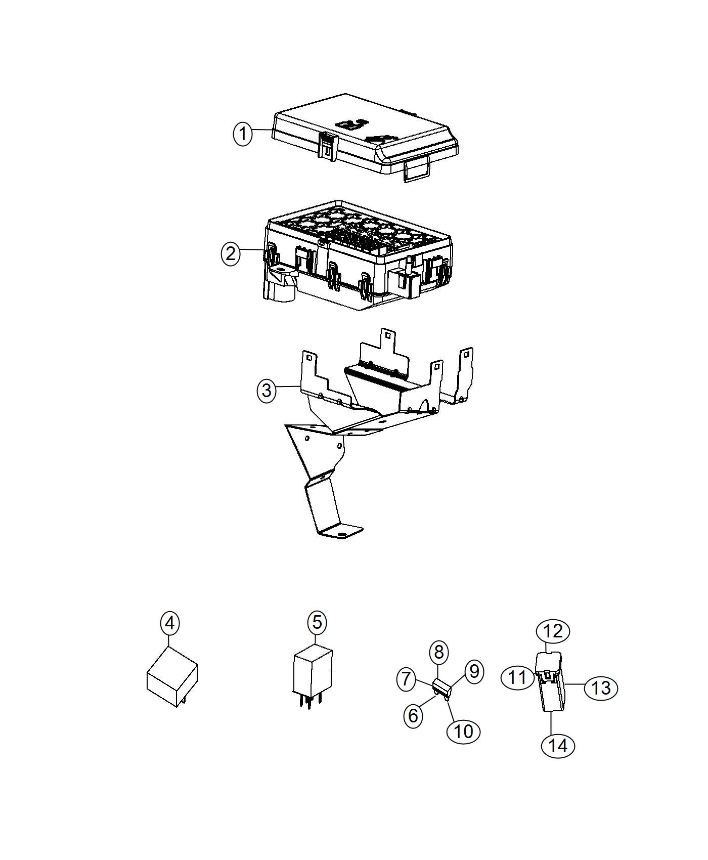 Diagram Power Distribution Center, Related and Component Parts. for your 2002 Chrysler 300 M  