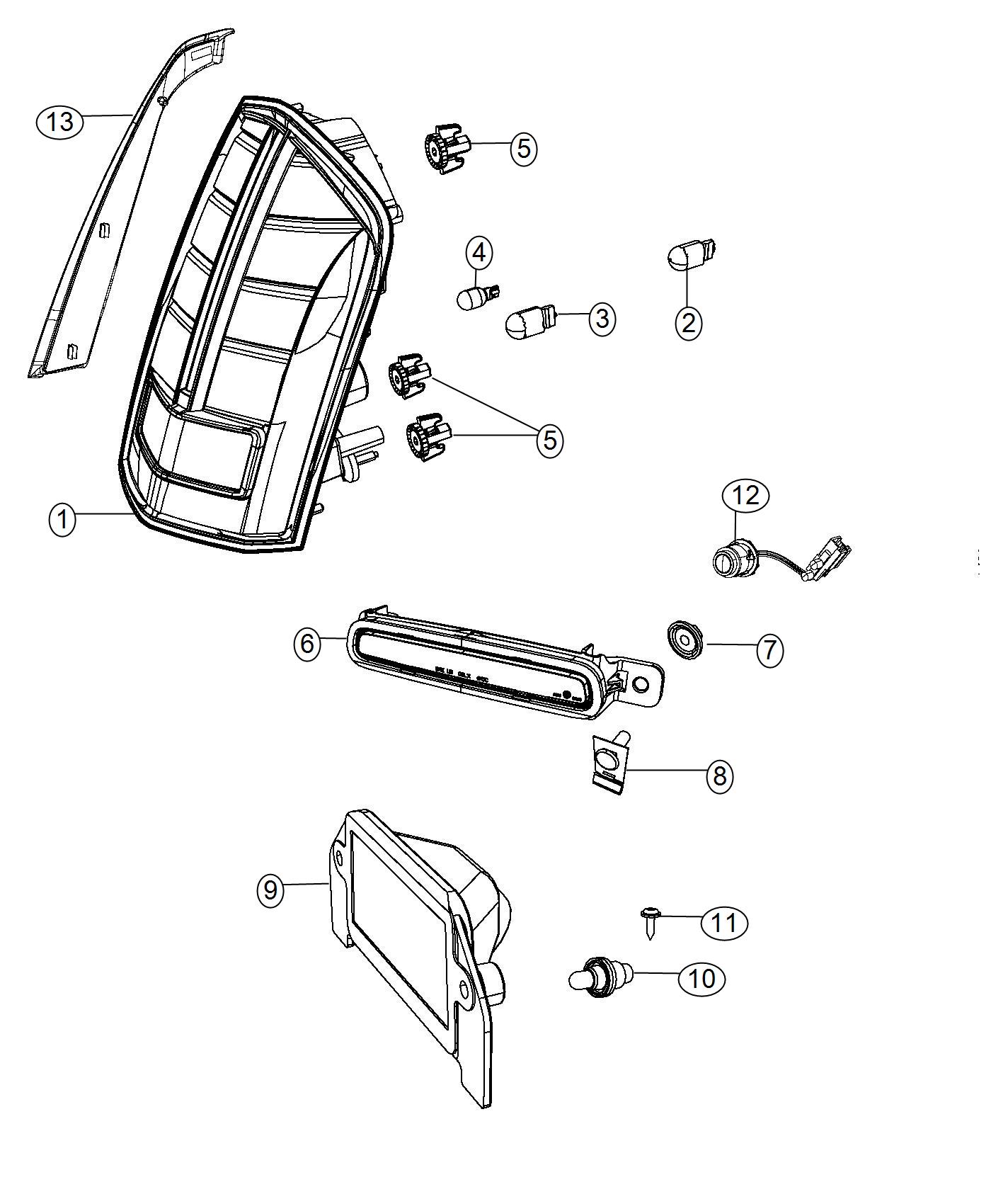 Diagram Lamps Rear. for your Chrysler