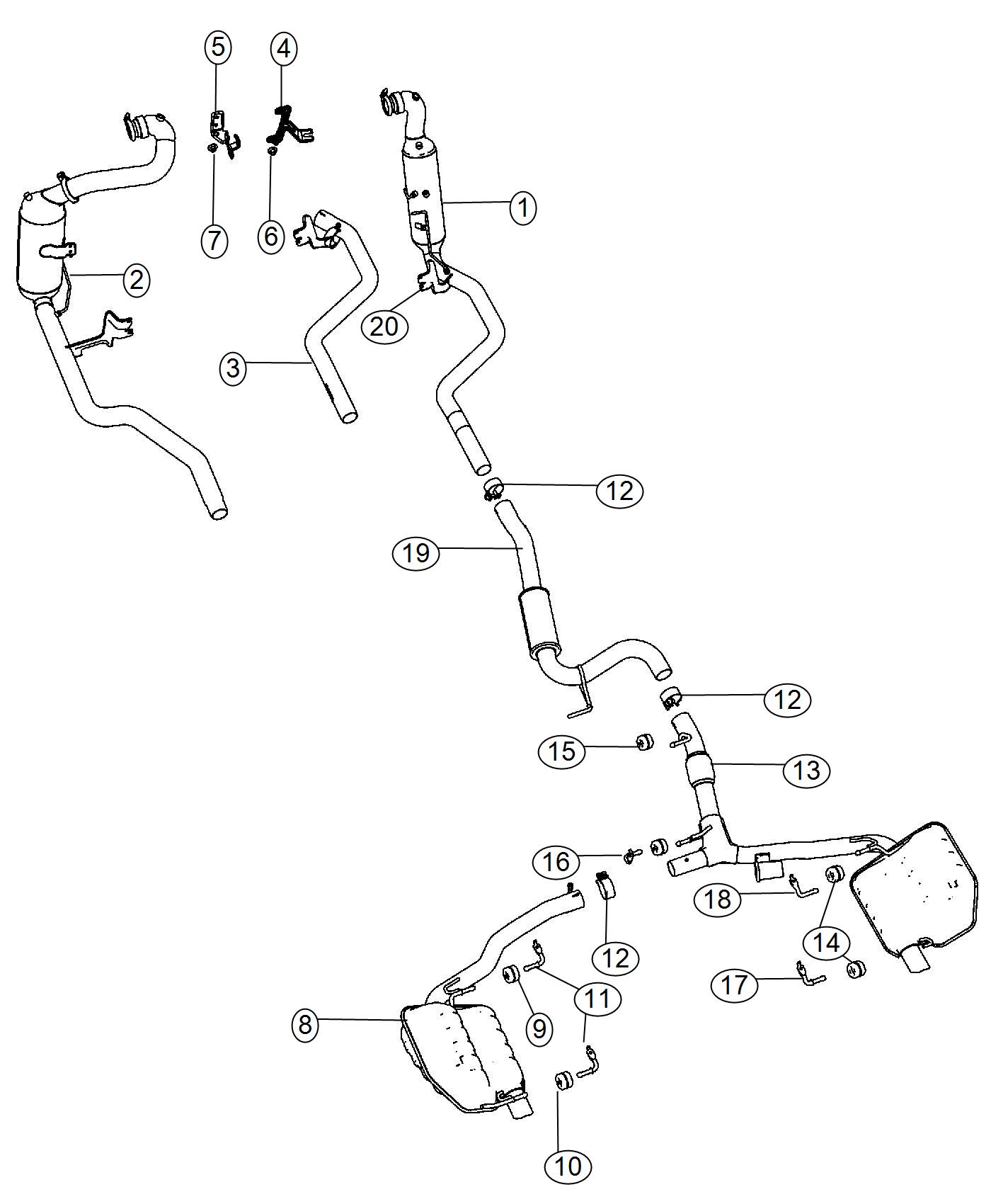 Diagram Exhaust System. for your Chrysler