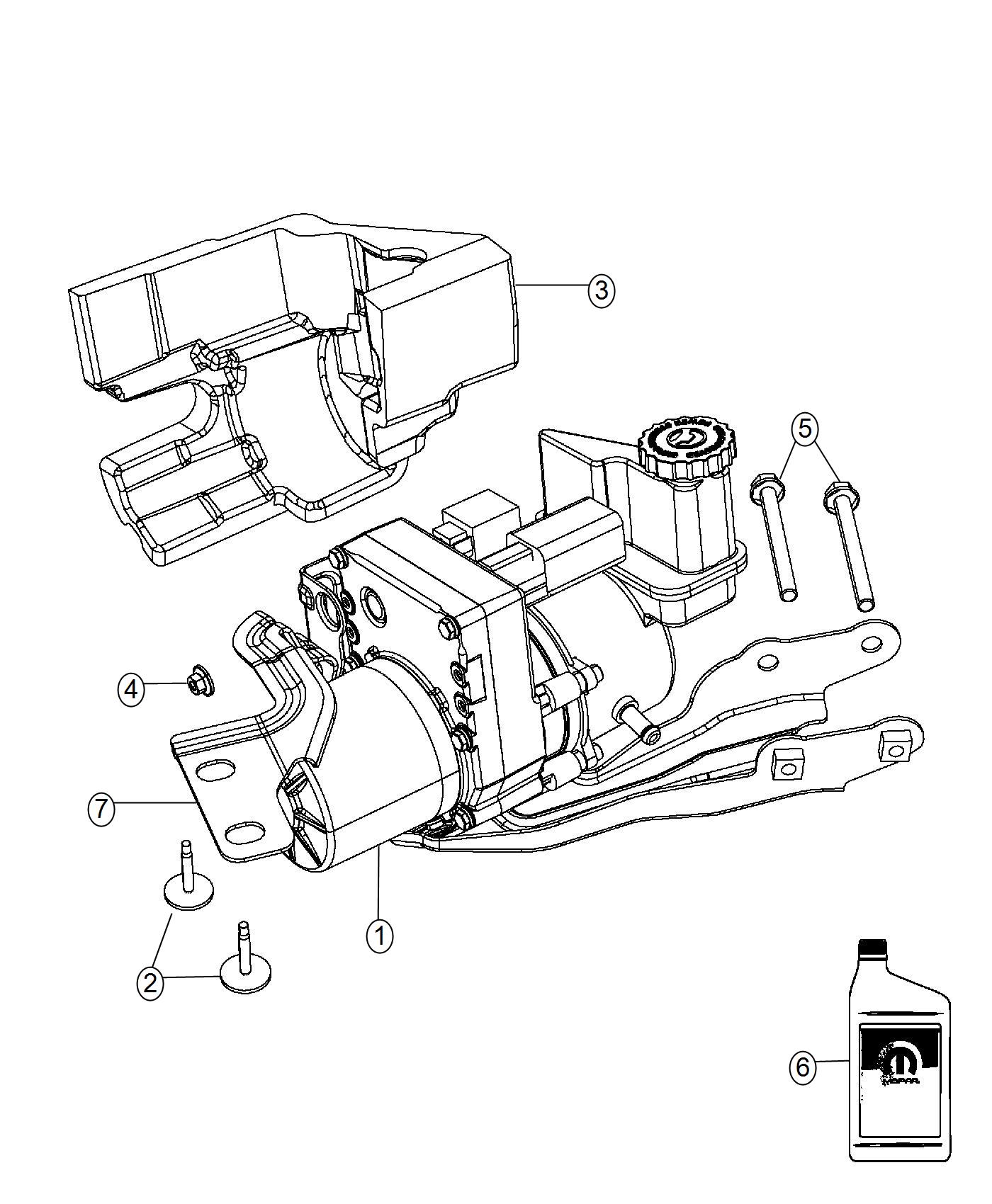 Diagram Power Steering Pump And Reservoir, Non-SRT. for your 2017 Chrysler 300   