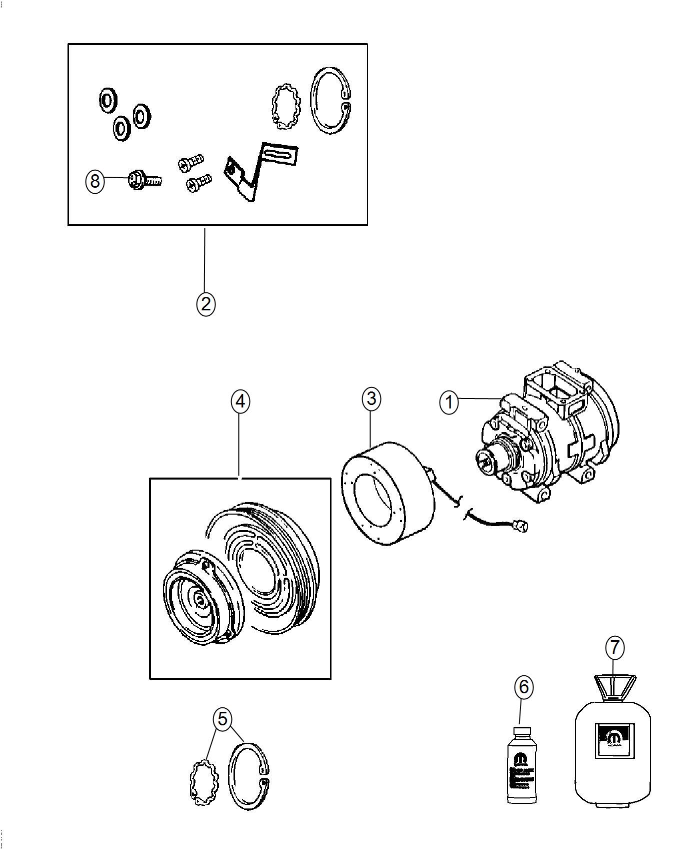 Diagram A/C Compressor. for your Chrysler 300  M