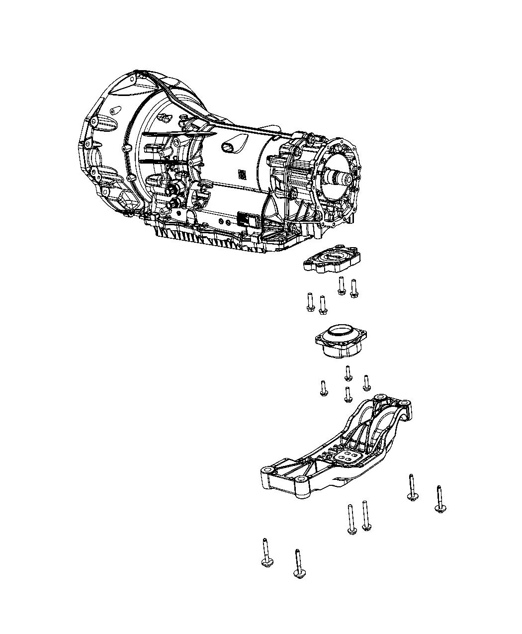 Diagram Transmission Support AWD. for your Chrysler 300 M 