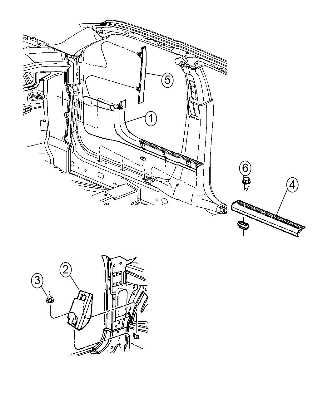 Cowl Side Panel and Scuff Plates. Diagram