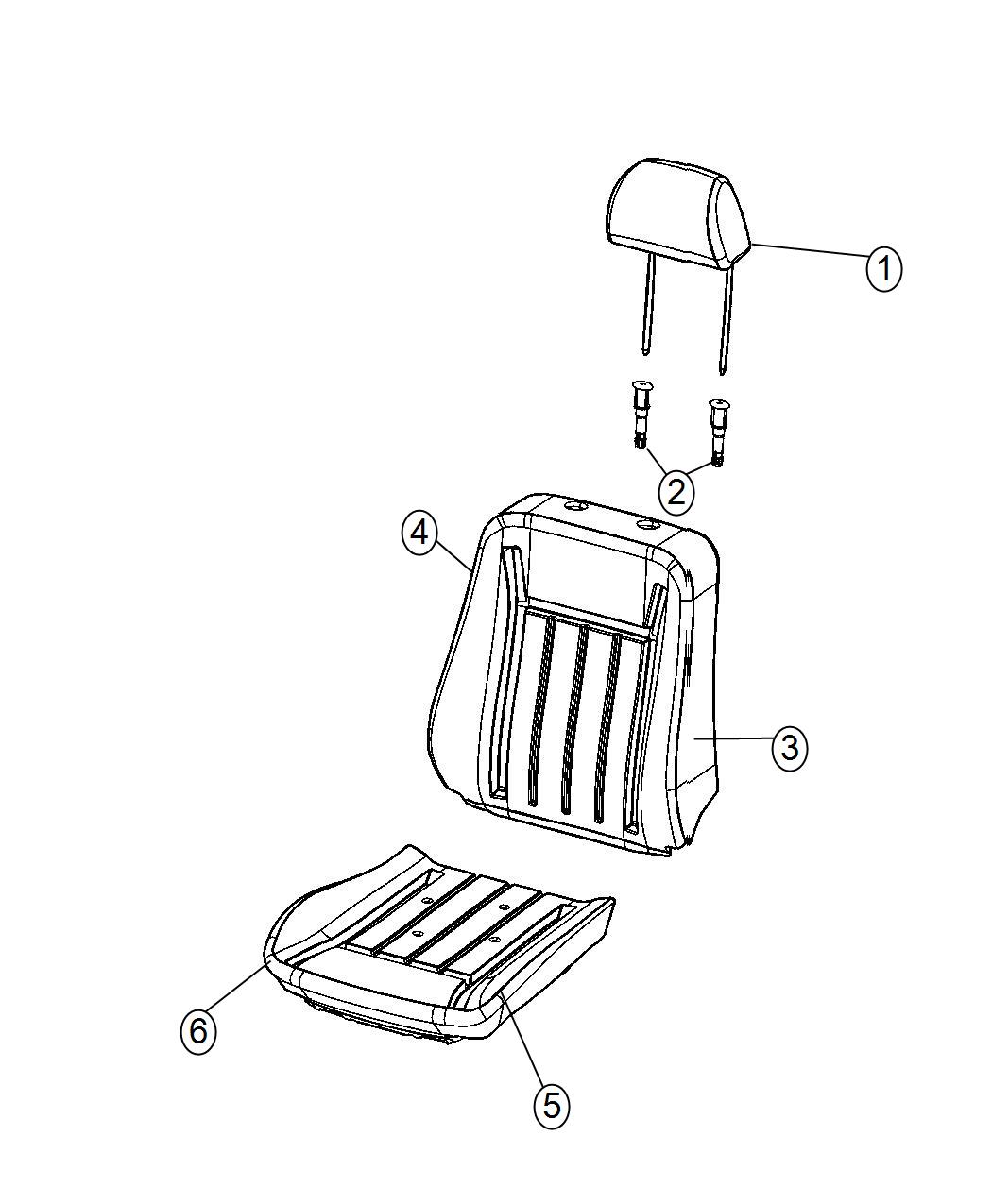 Diagram Front Seat - Bucket - Trim Code [C7]. for your Chrysler 300 M 