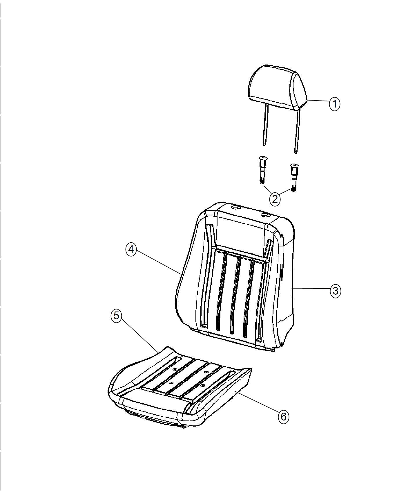 Diagram Front Seat - Bucket - Trim Code [No Description Available]. for your Chrysler