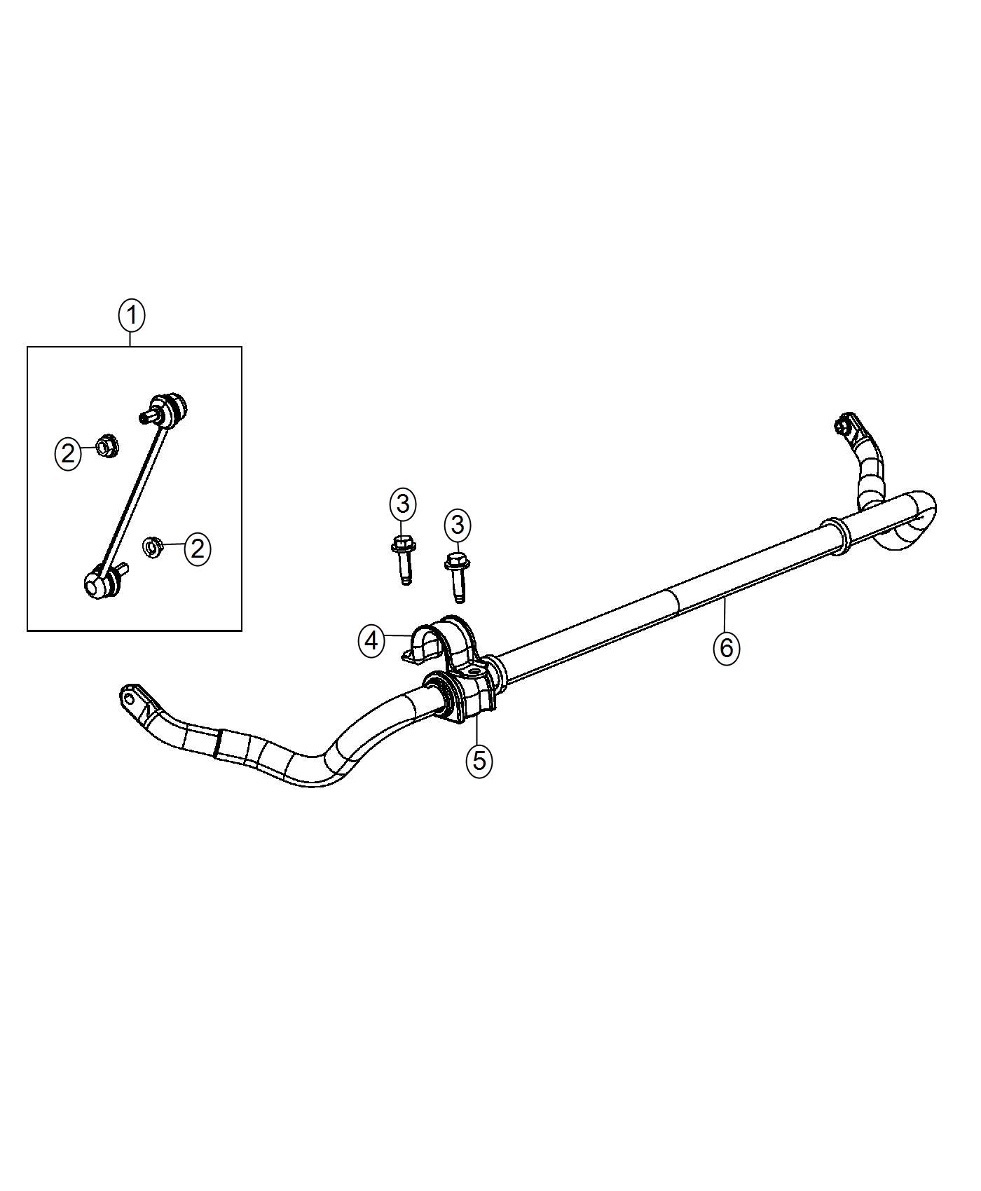 Diagram Stabilizer Bar, Front. for your Dodge Avenger  