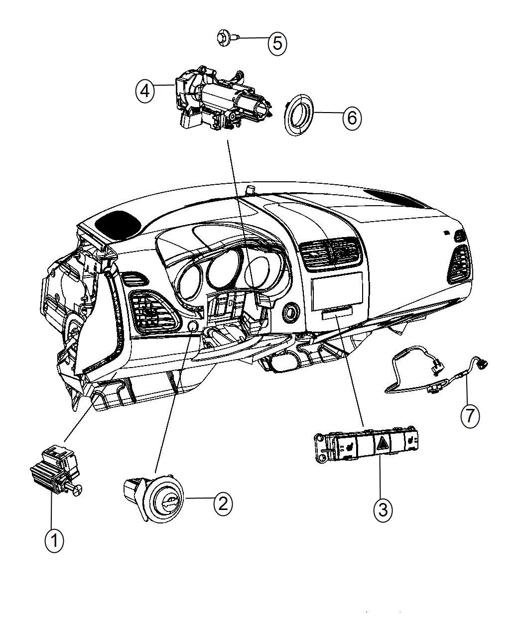 Diagram Switches Instrument Panel. for your Chrysler 200  