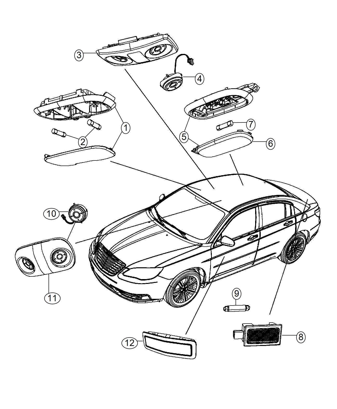 Diagram Lamps Interior. for your Chrysler