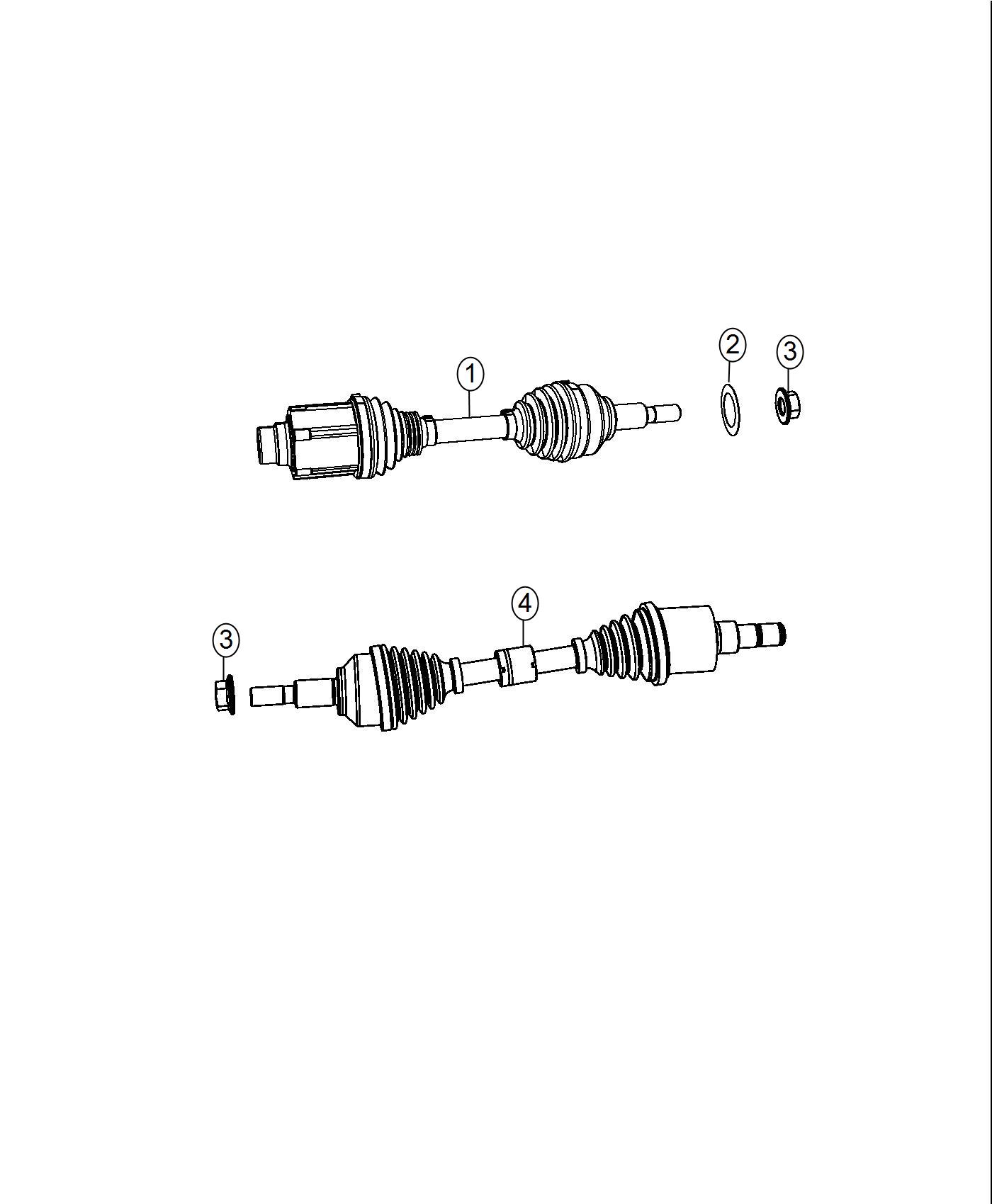 Diagram Shafts, Axle. for your 2007 Dodge Grand Caravan   