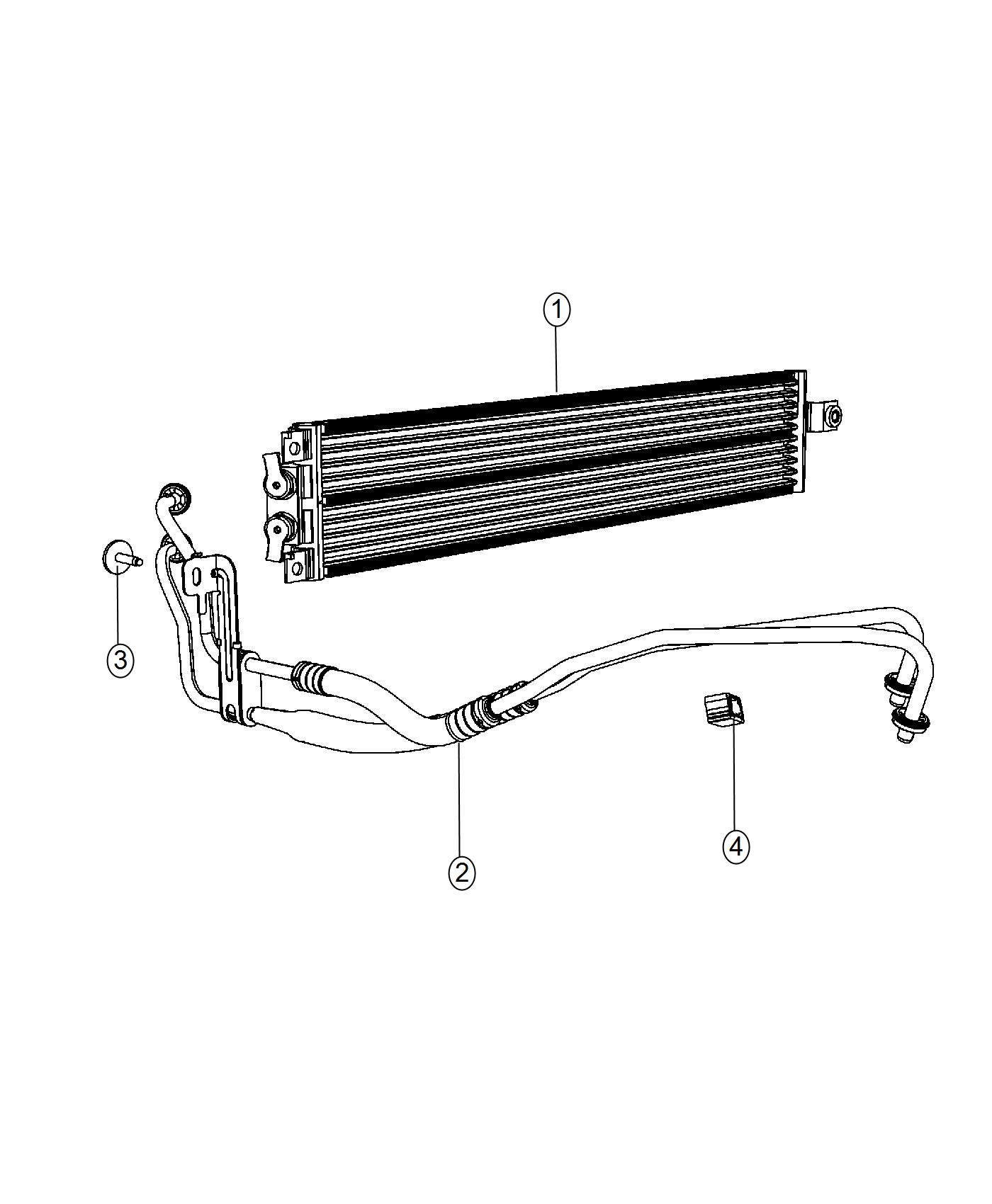 Diagram Transmission Oil Cooler and Lines. for your 2014 Dodge Journey  R/T 