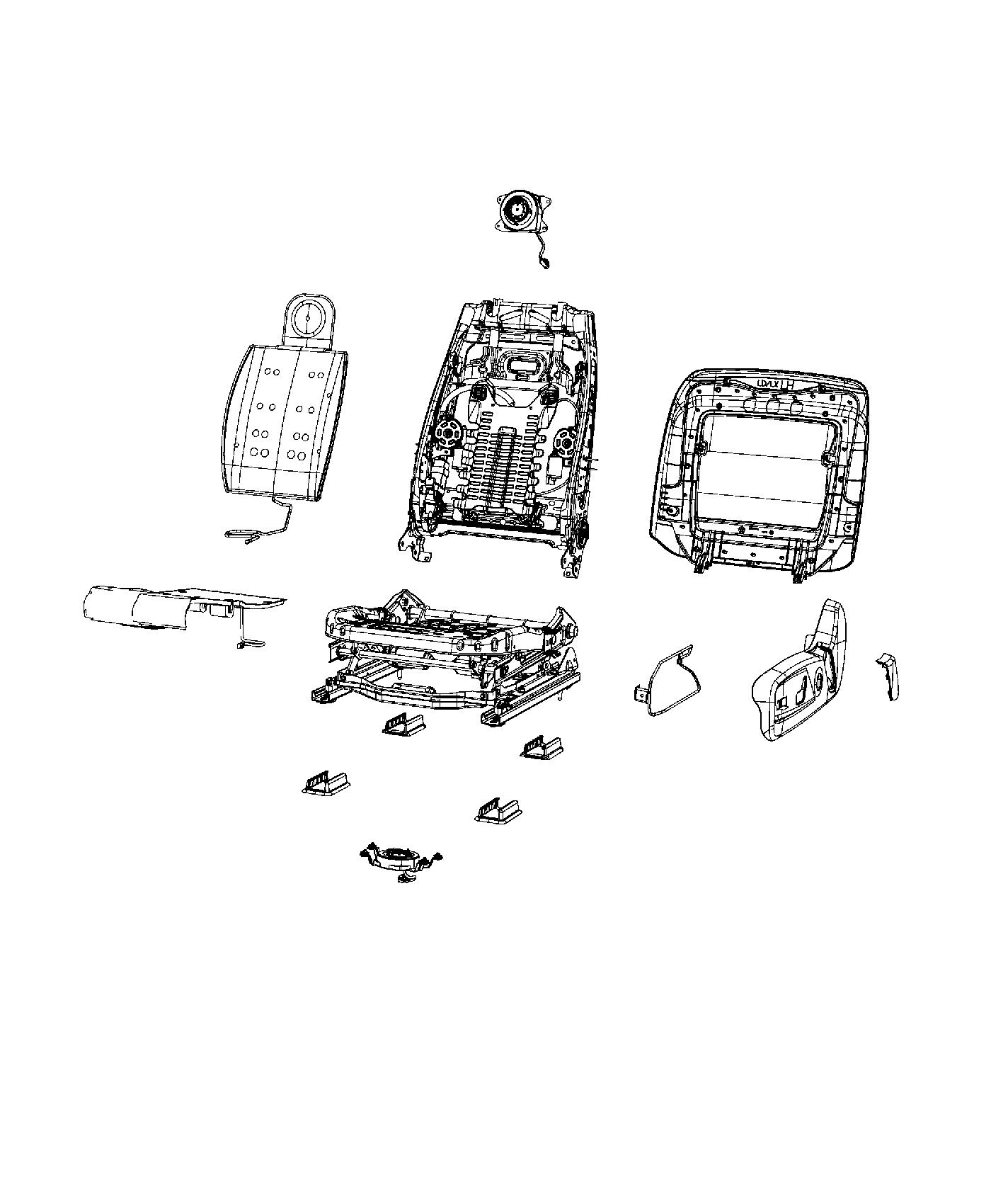 Diagram Adjusters, Recliners and Shields - Driver Seat - Power. for your Chrysler