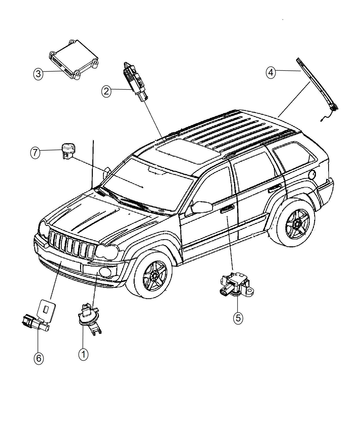 Diagram Sensors Body. for your Jeep