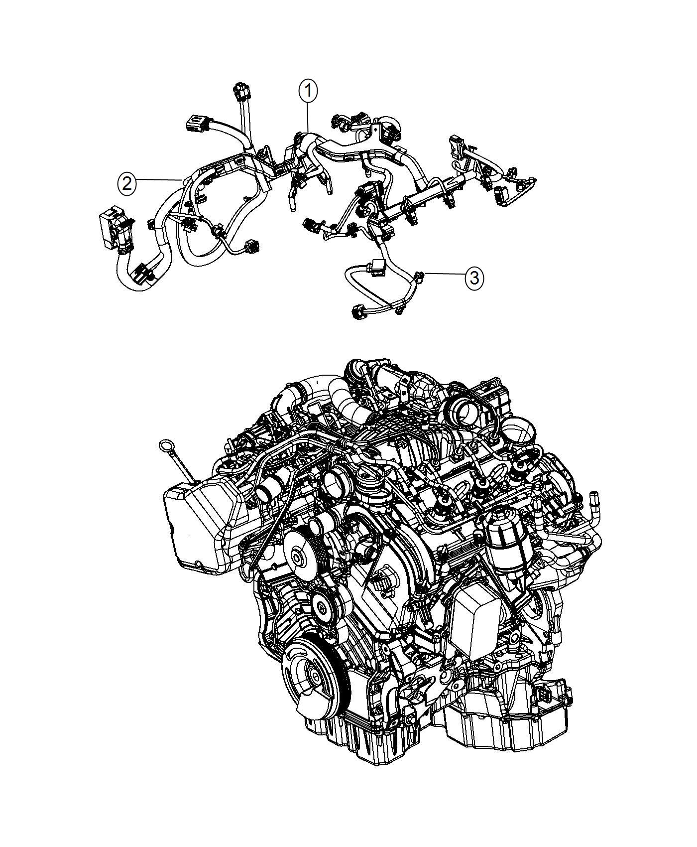 Diagram Wiring Engine and Transmission. for your 2008 Ram 2500   