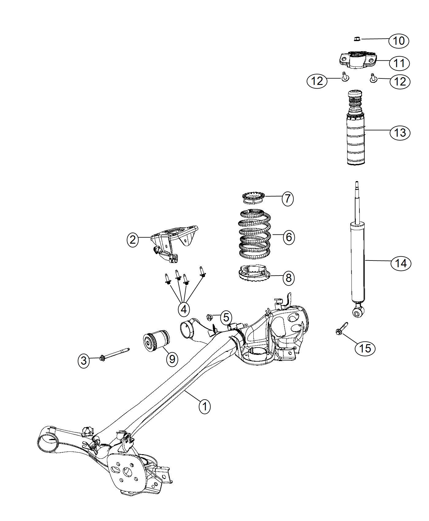 Diagram Suspension, Rear. for your Fiat 500L  