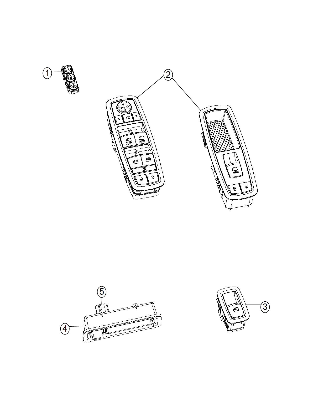 Diagram Switches, Doors and Liftgate. for your Jeep Cherokee  