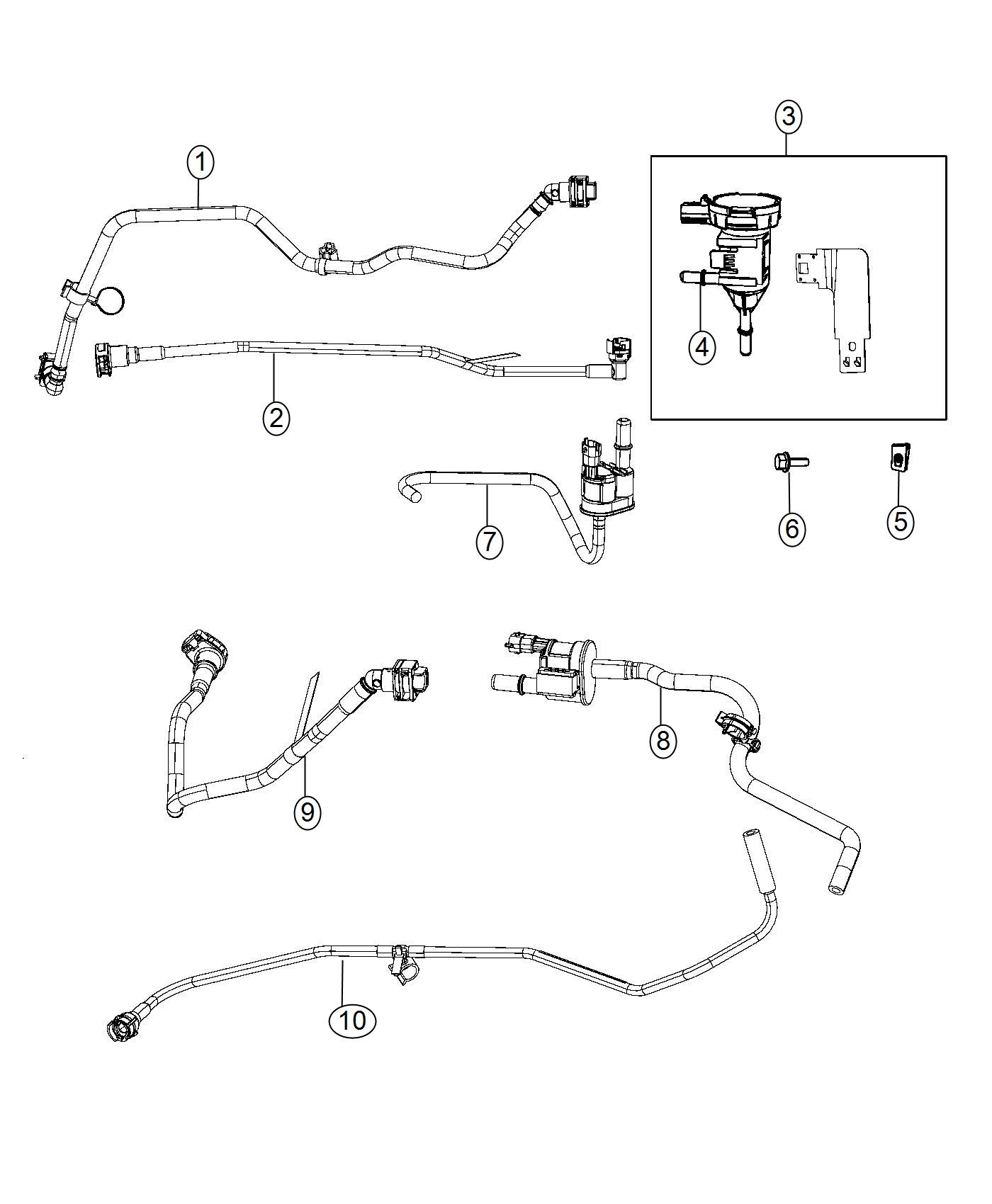 Diagram Emission Control Vacuum Harness. for your 2003 Chrysler 300  M 