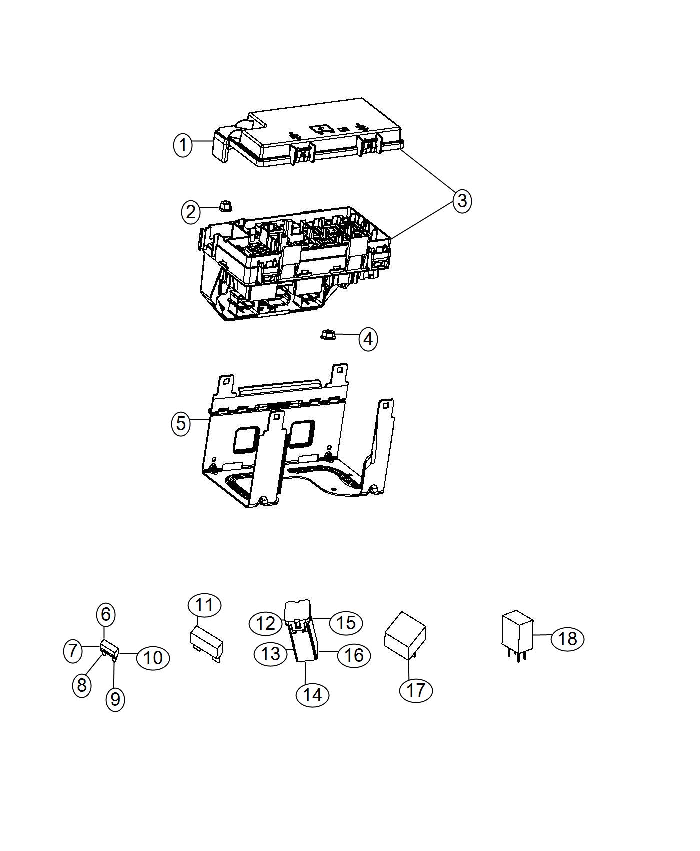 Diagram TIPM, Attaching and Component Parts. for your 2002 Chrysler 300 M  