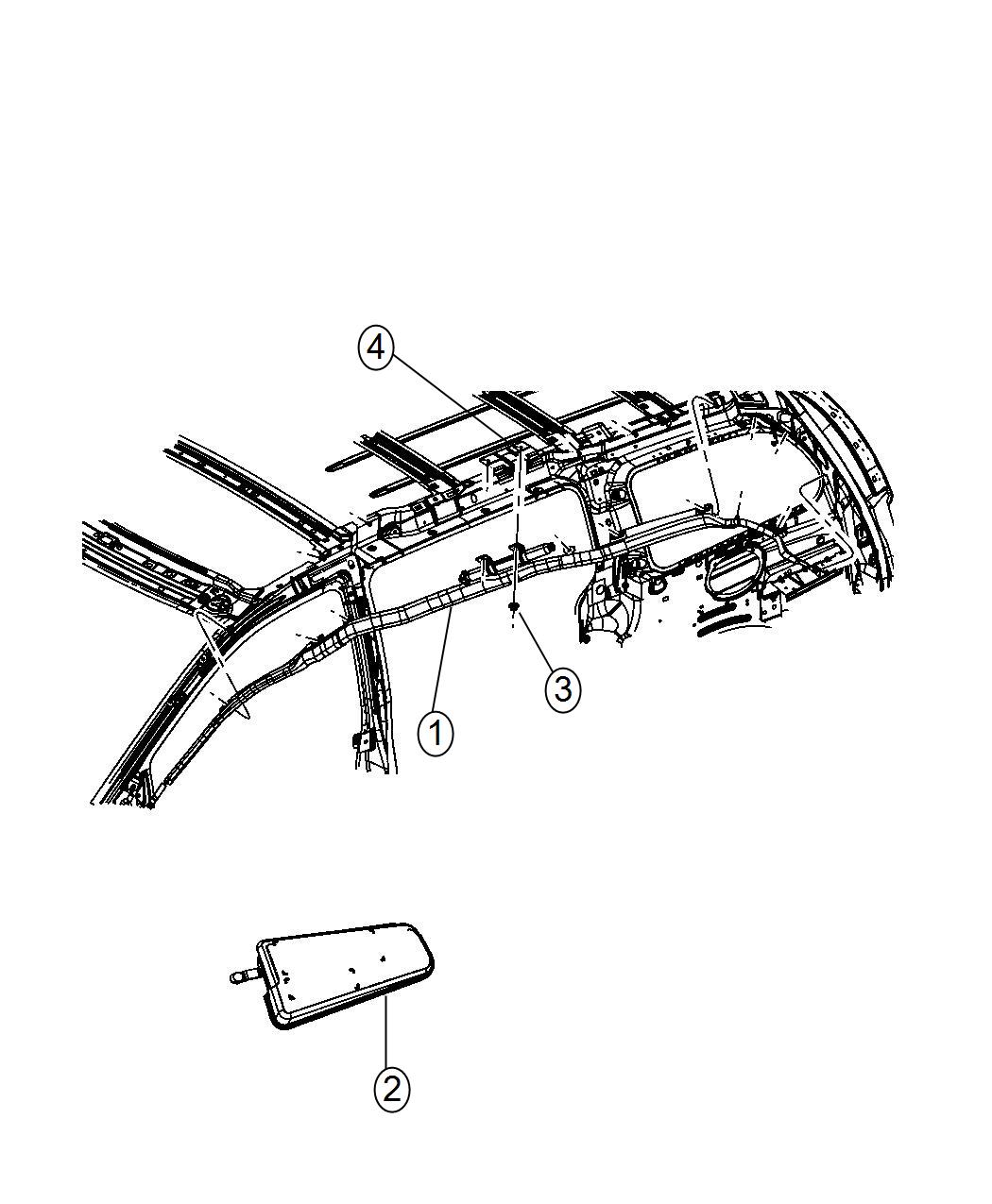 Diagram Air Bags Side. for your 2021 Dodge Challenger T/A 392 Widebody 6.4L Hemi SRT V8 M/T 
