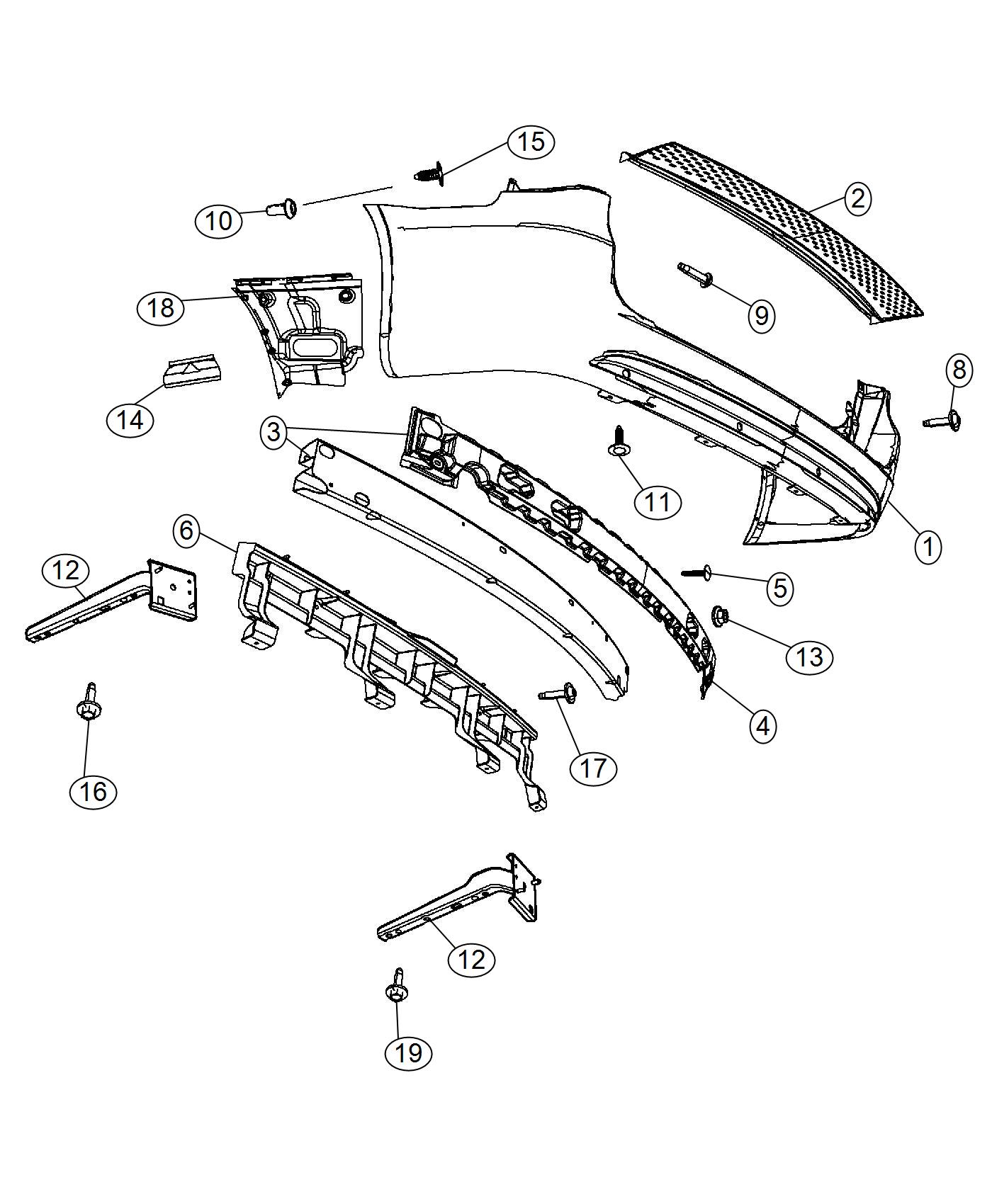 Diagram Fascia, Rear. for your Ram C/V  